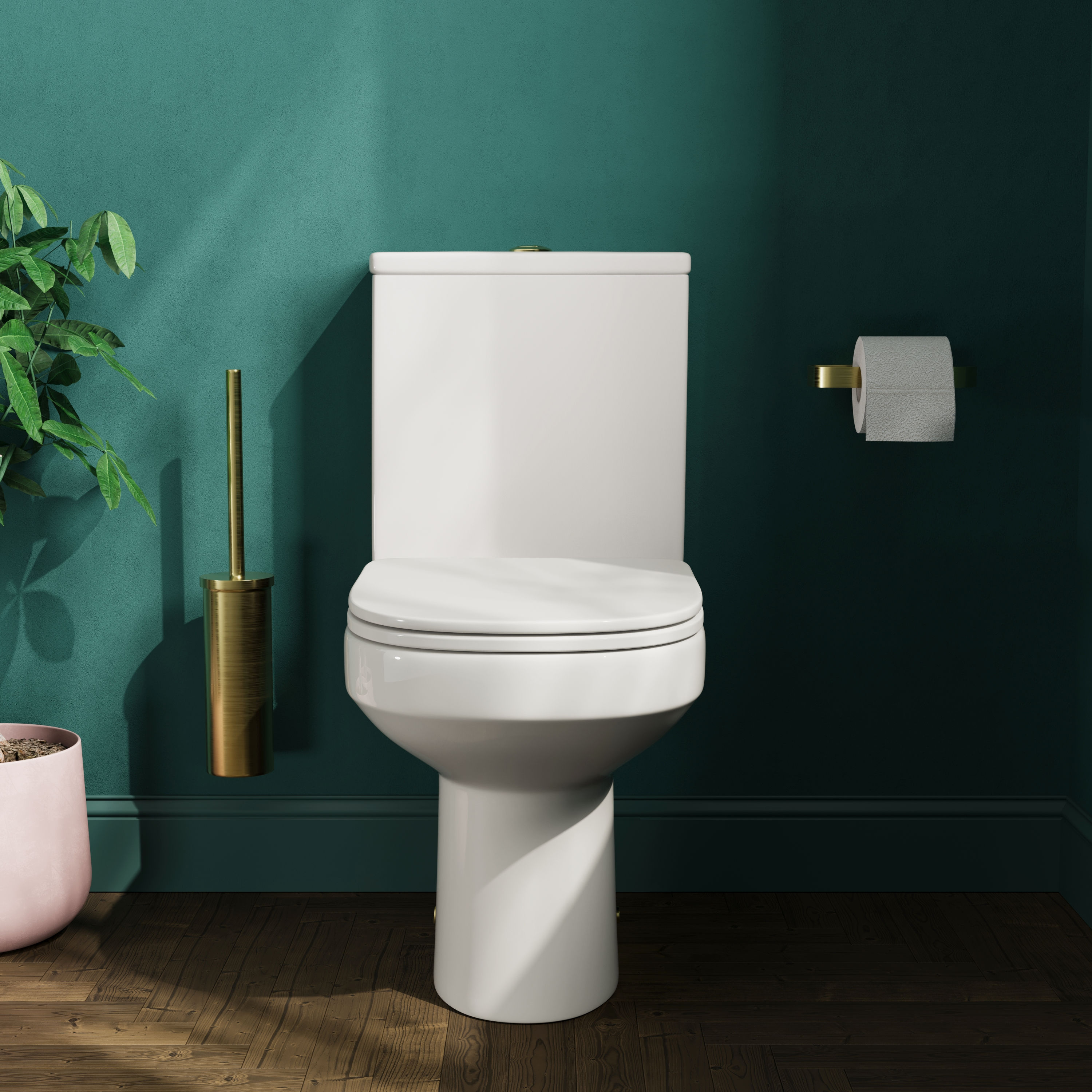 Lorraine Rimless Close Coupled Compact Toilet & Soft Close Seat