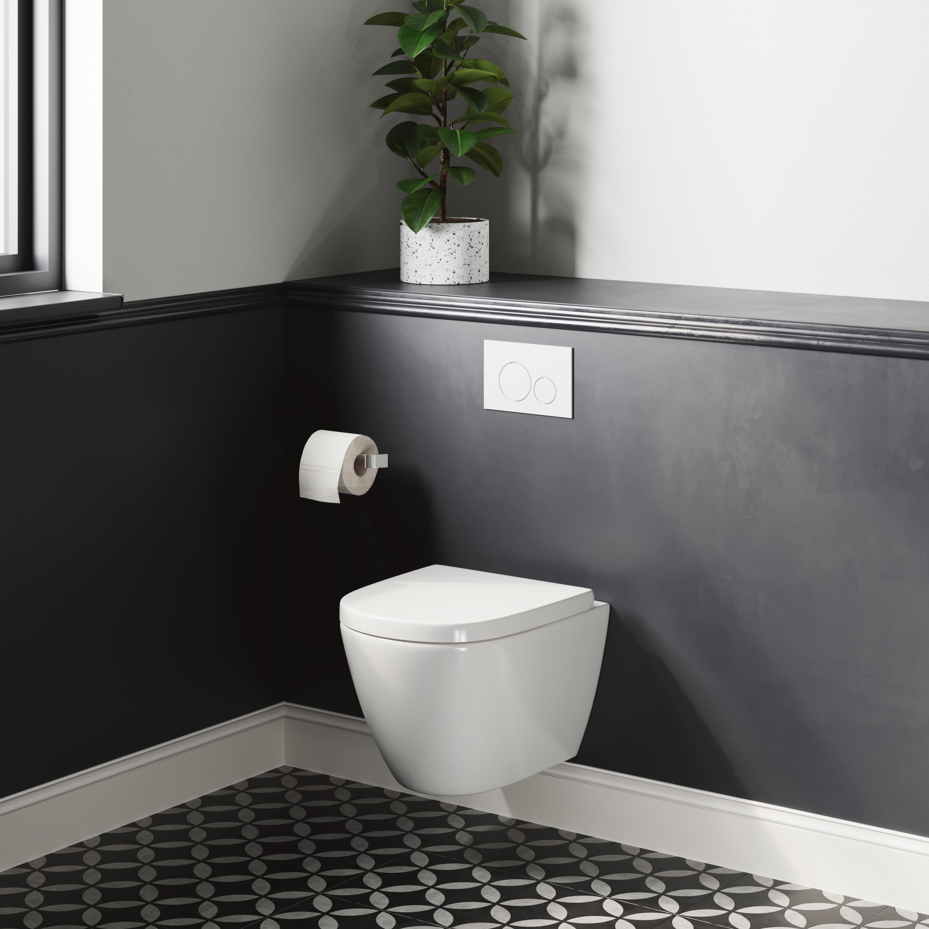 Harbour Clarity Rimless Wall Hung Toilet & Soft Close Seat