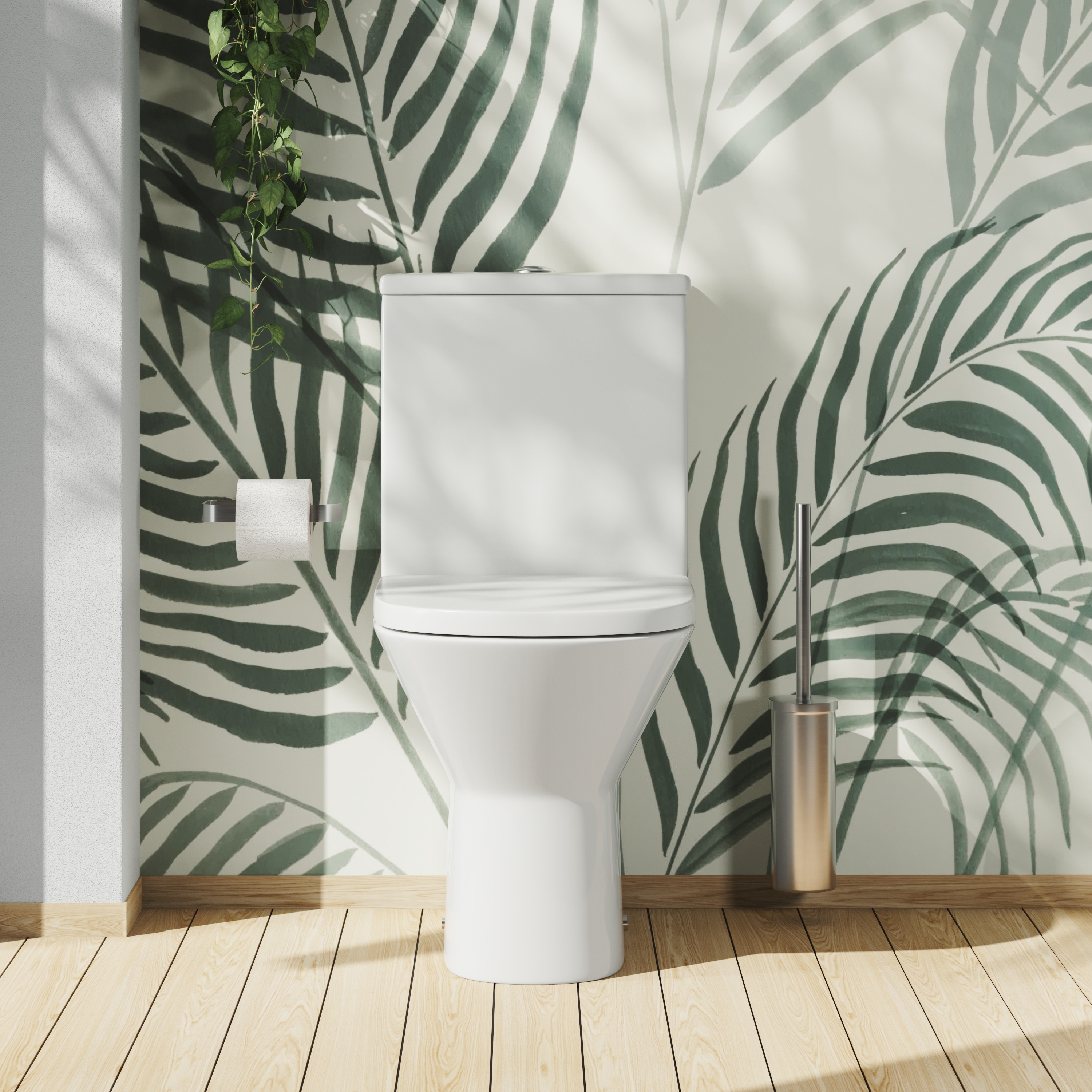 Harbour Identity Close Coupled Rimless Back to Wall Toilet & Soft Close Seat