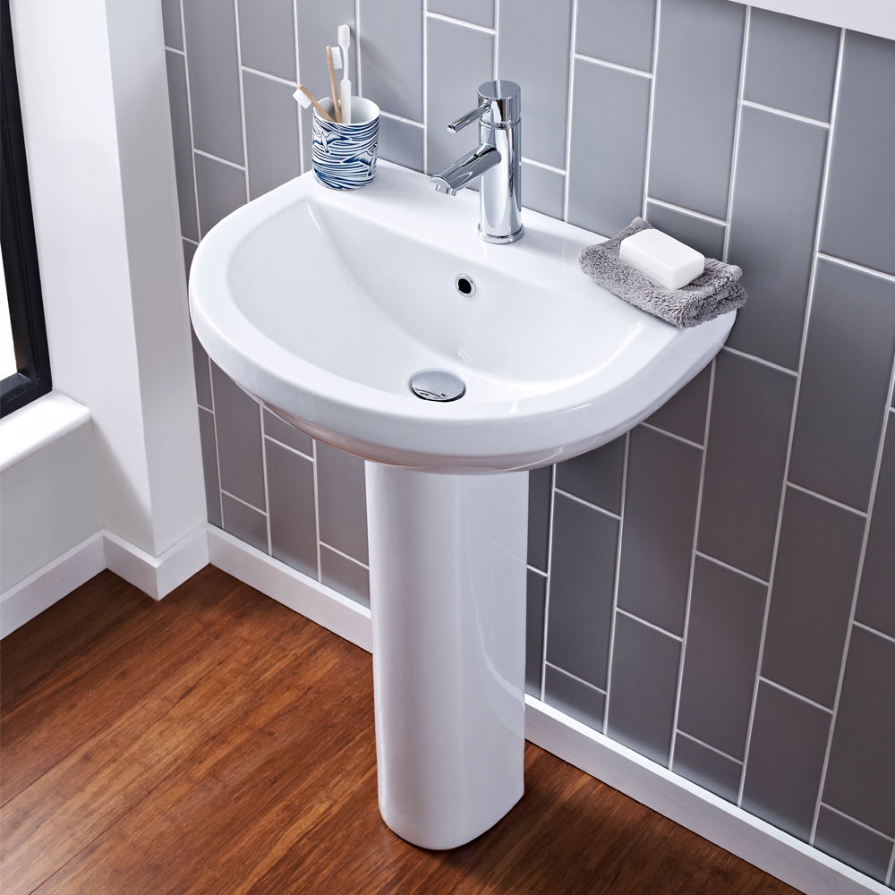 Vellamo Connect 550mm Full Pedestal & Basin