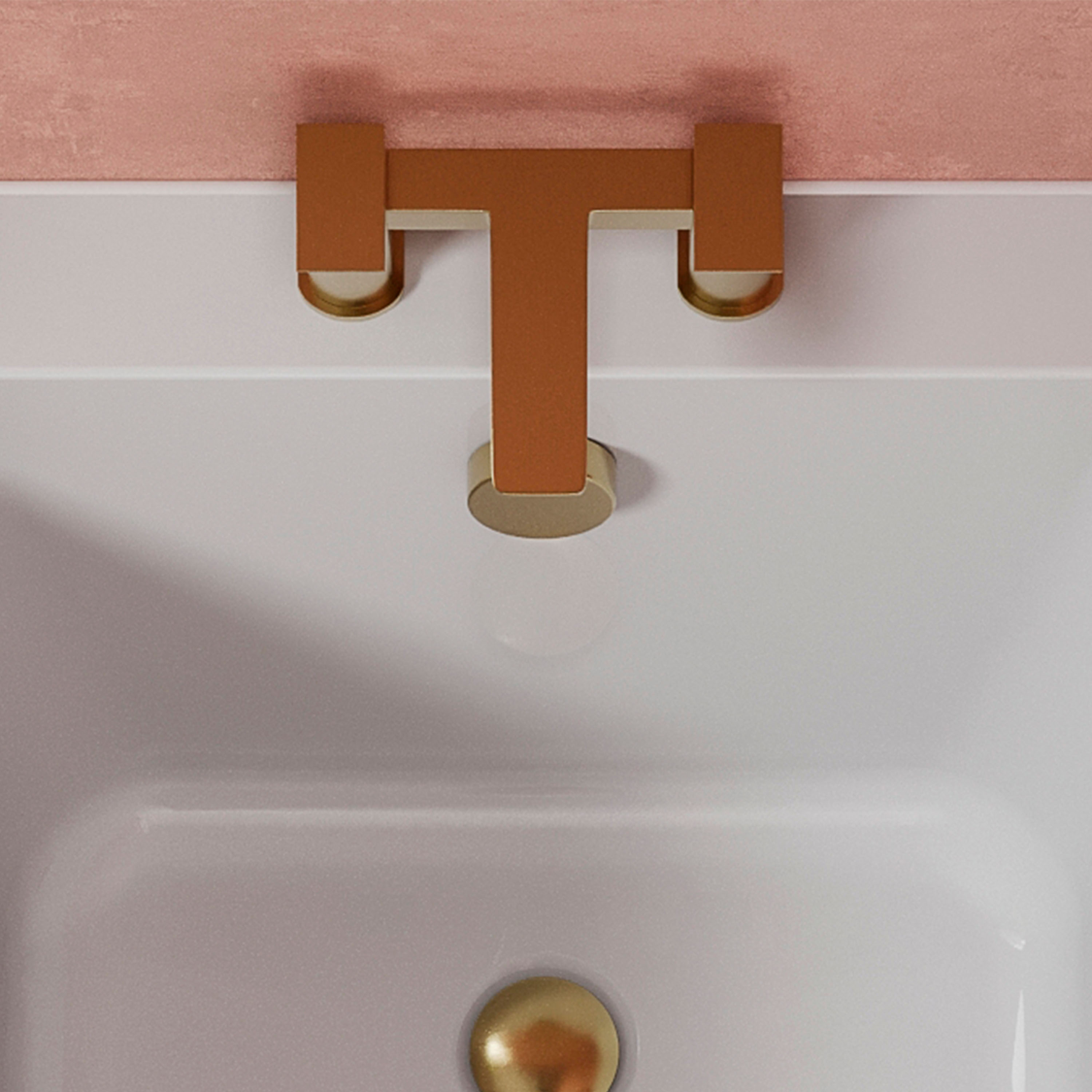 Harbour Status Deck Mounted Bath Mixer Tap - Brushed Brass