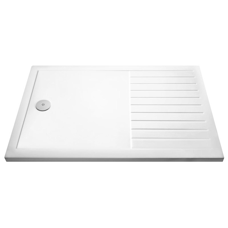 Drench MineralStone Walk In Shower Tray with Draining Area