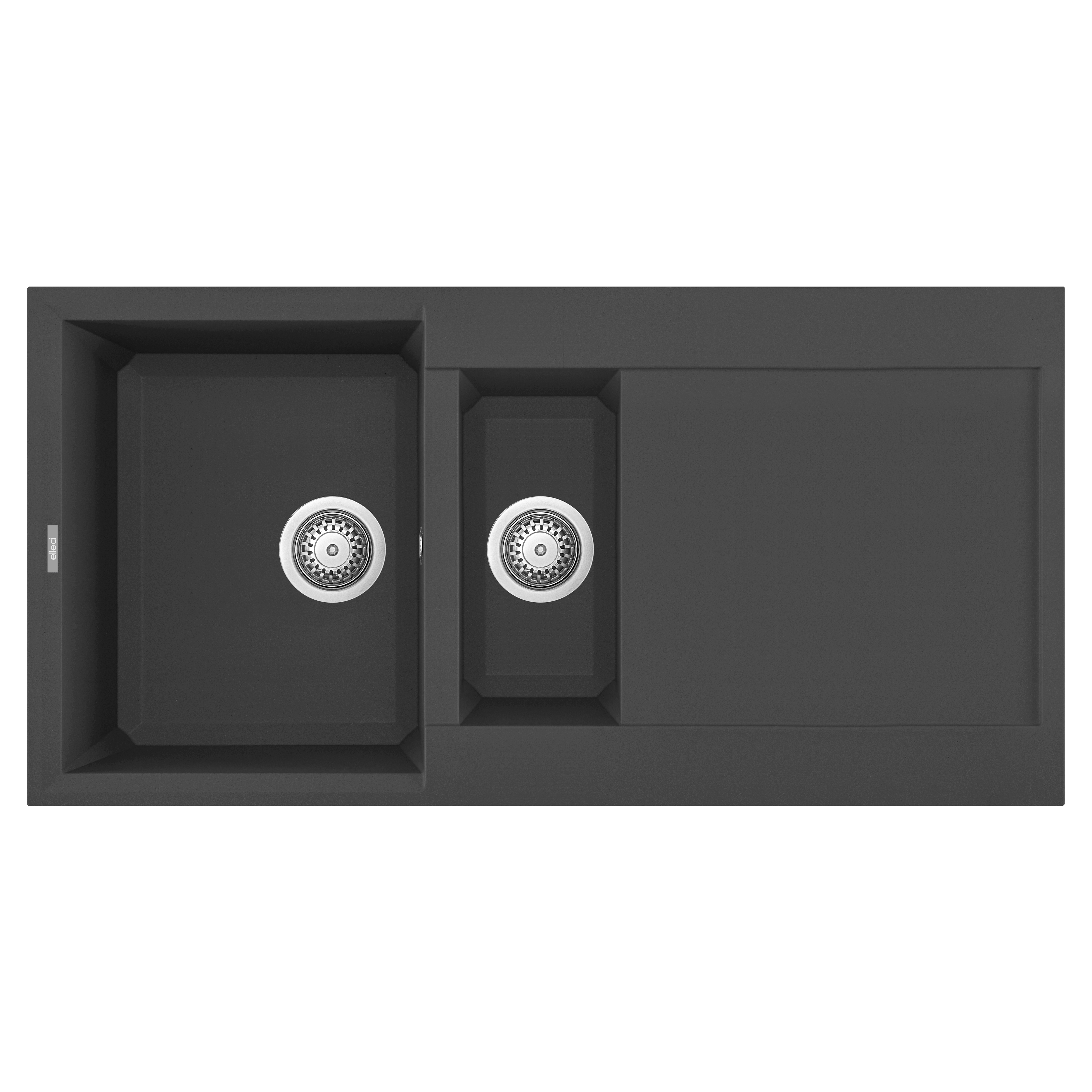 Reginox Elleci Easy 475 1.5 Bowl Granite Composite Inset Kitchen Sink & Waste - 1000 x 500mm
