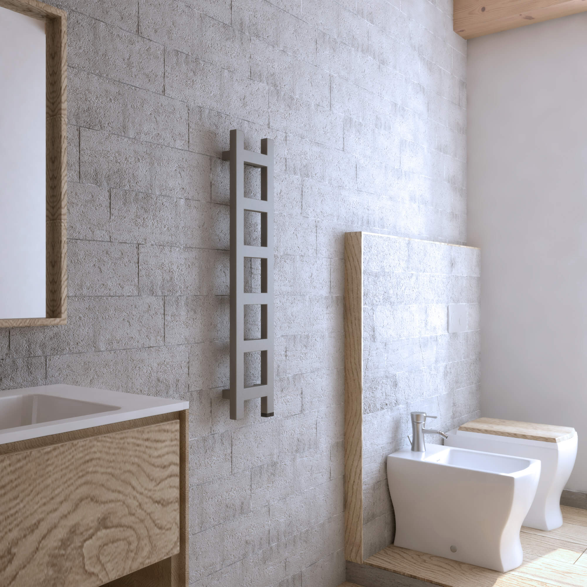 Terma Easy One Electric Heated Towel Rail with Heating Element - Sparkling Gravel - 3 Sizes