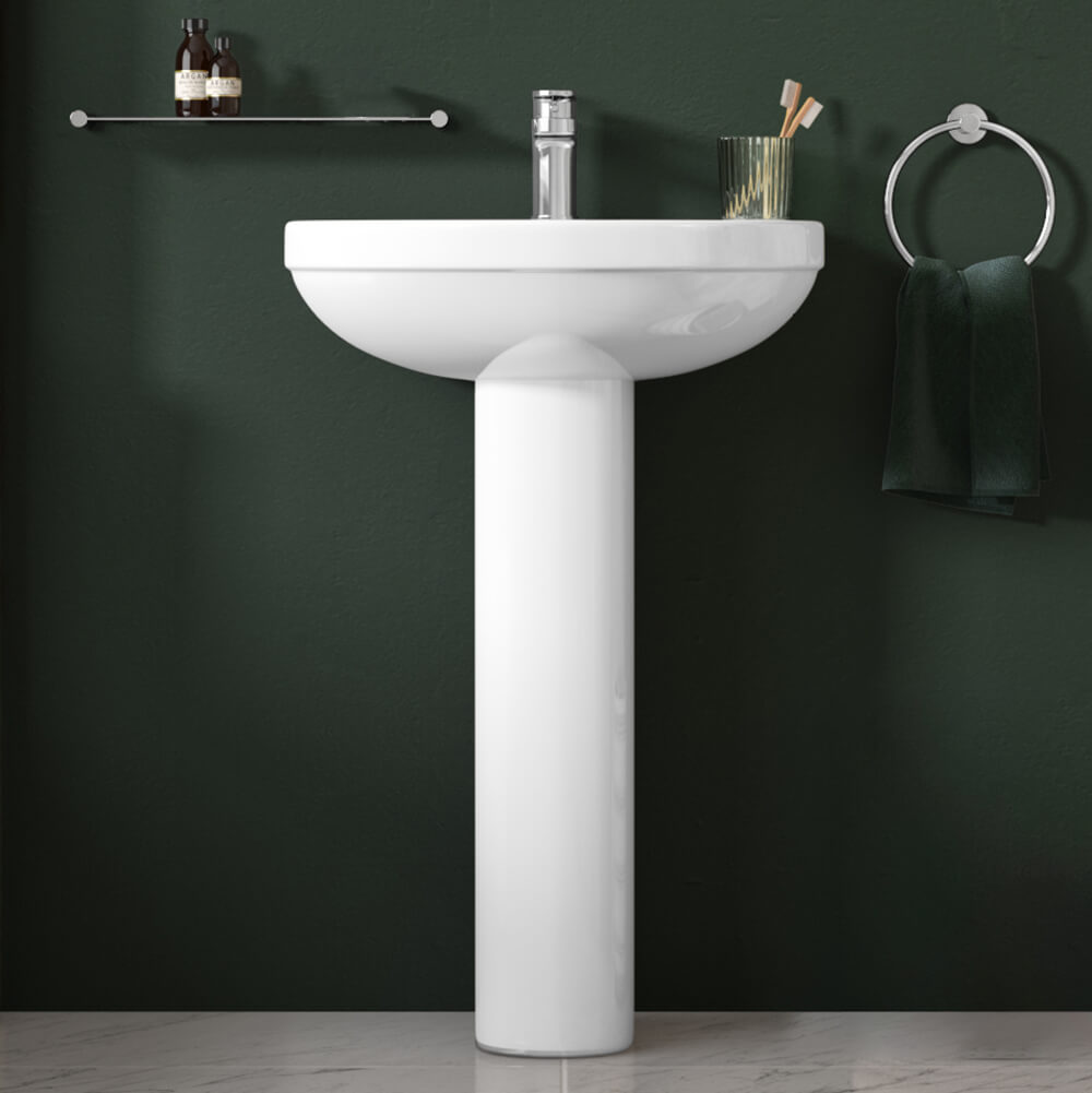 Vellamo Connect 550mm Full Pedestal & Basin