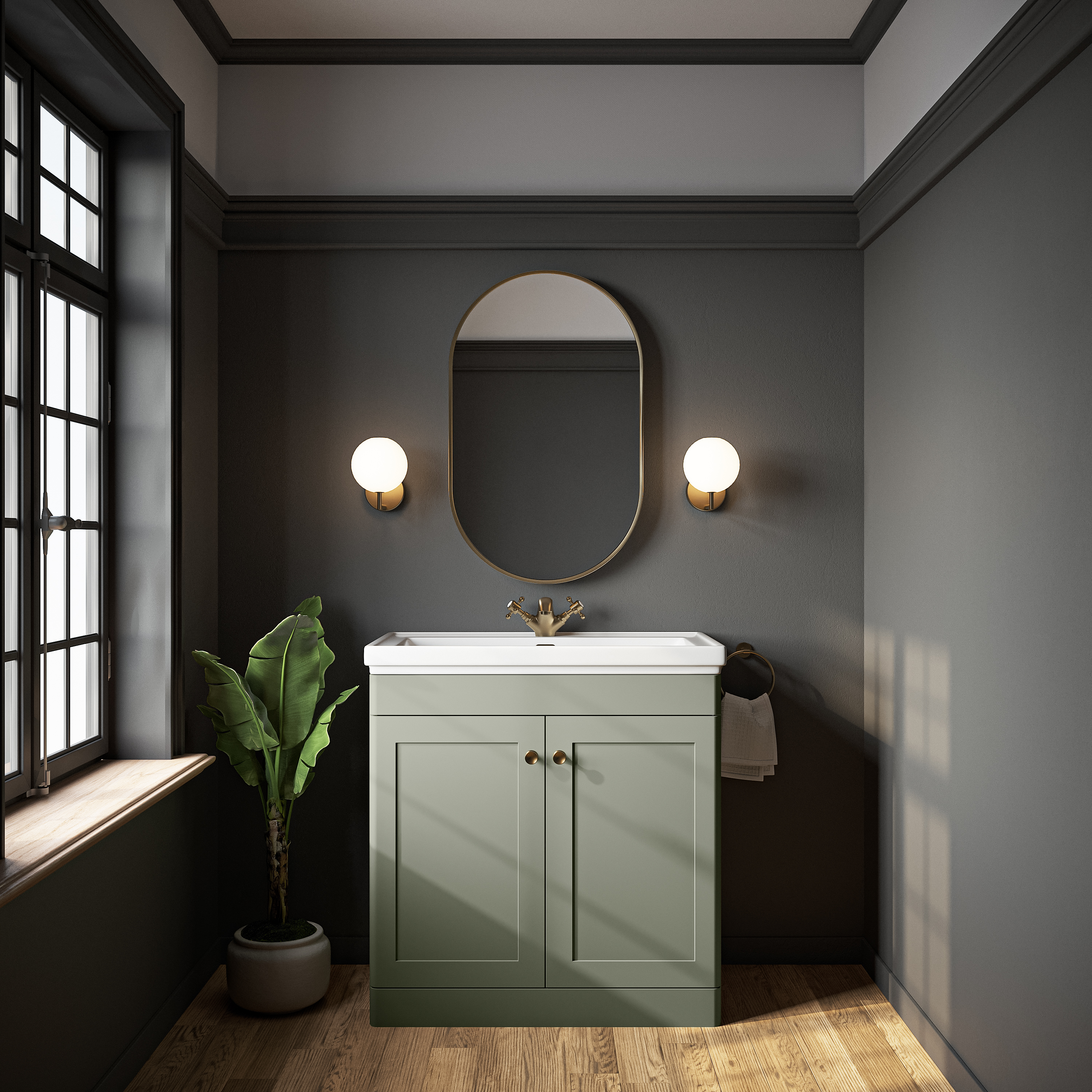 Butler & Rose Ophelia 800mm Floorstanding 2 Door Vanity Unit & Basin