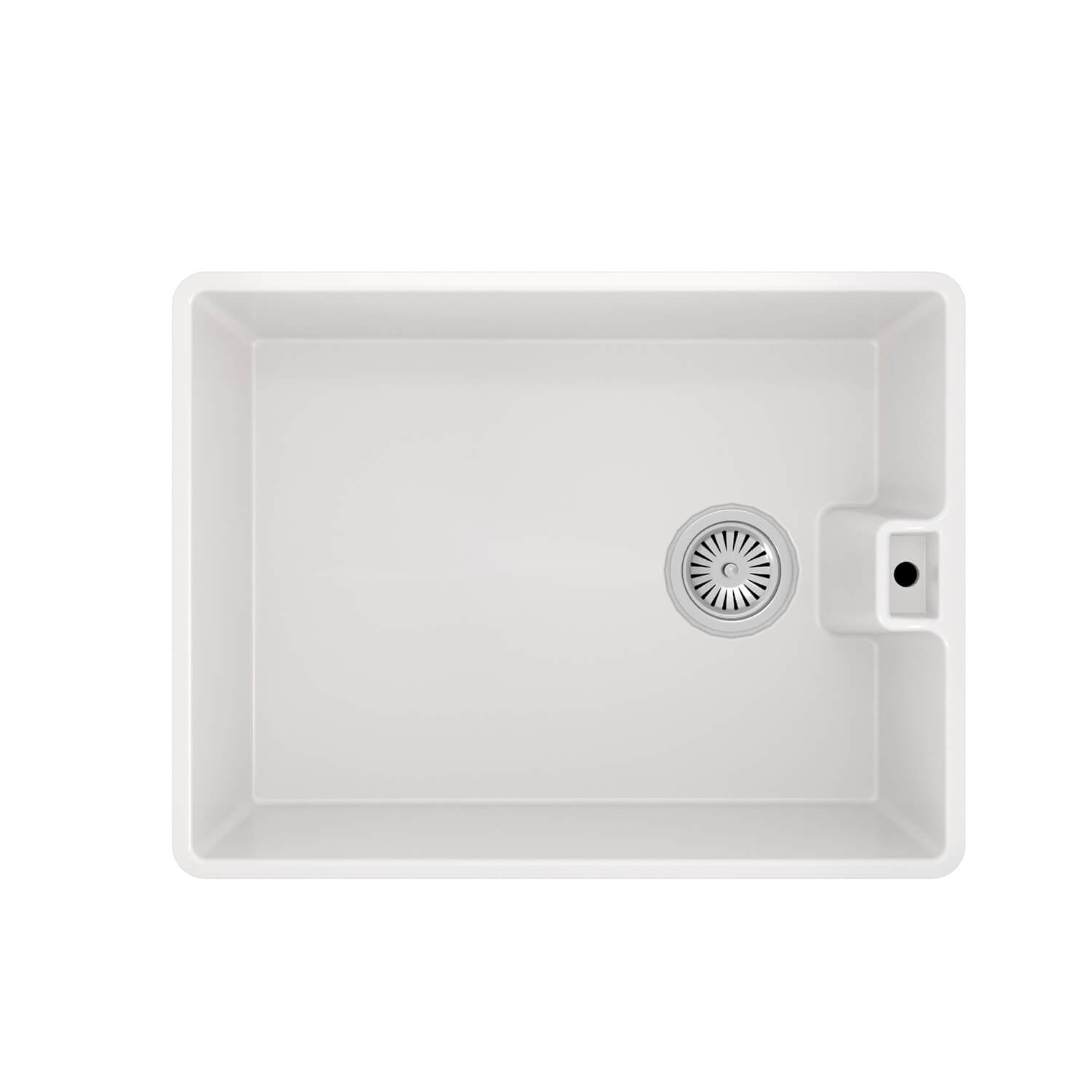 Vellamo Composite White Belfast Kitchen Sink & Waste - 595 x 455mm