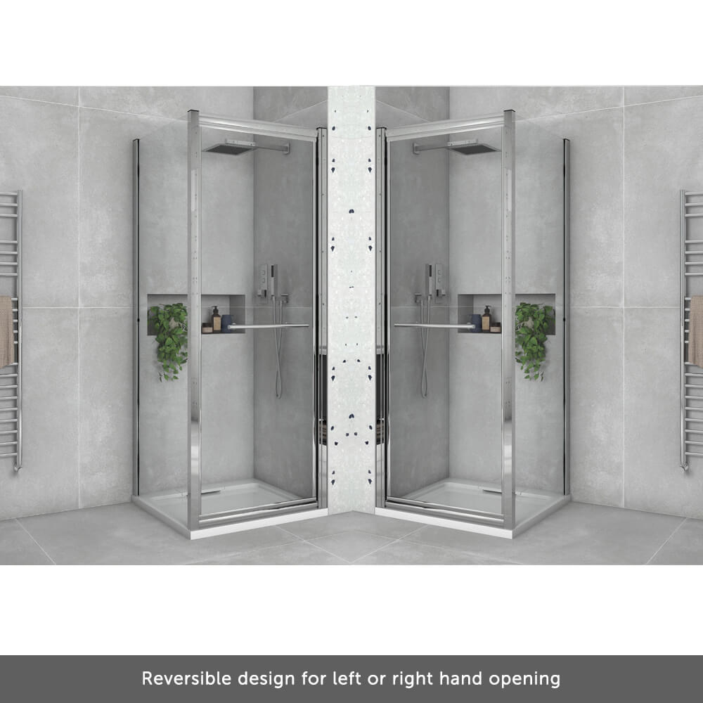 Harbour i8 Easy Clean Infold 8mm Shower Door & Optional Side Panel