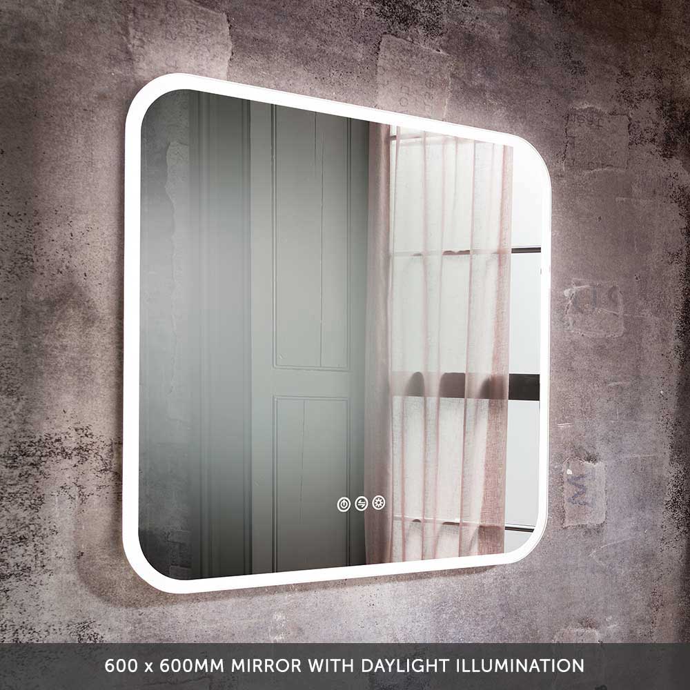 Crosswater Svelte Dimmable Illuminated Mirror with Demister & Colour Change LEDs - 500, 600 & 1200mm