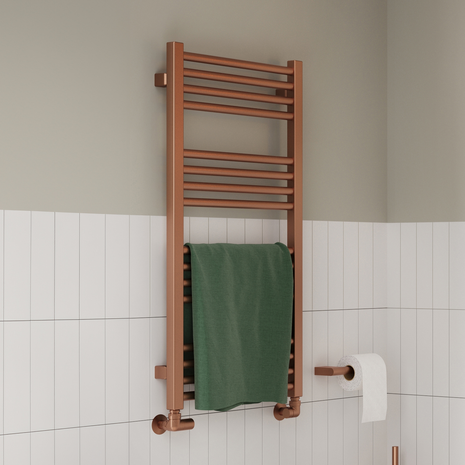 Crosswater MPRO Brushed Bronze Heated Towel Rail