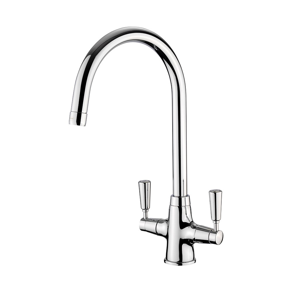 Rangemaster Aquaclassic Twin Lever Monobloc Kitchen Mixer Tap