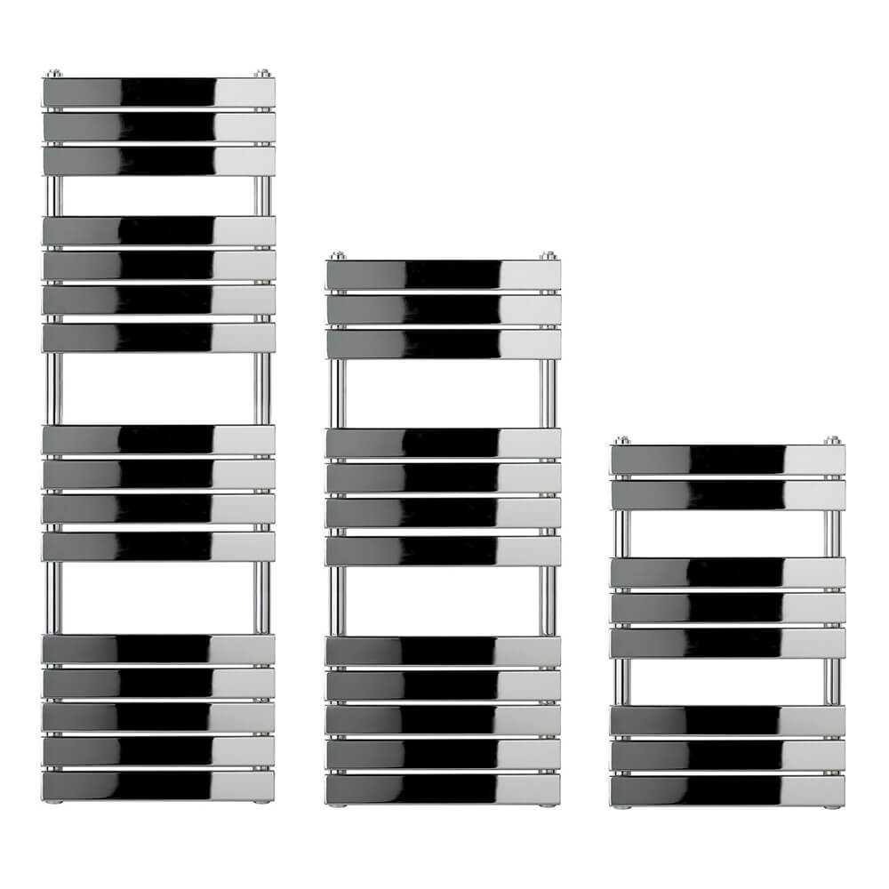 EliteHeat Steel Designer Heated Towel Rail Radiator - Chrome