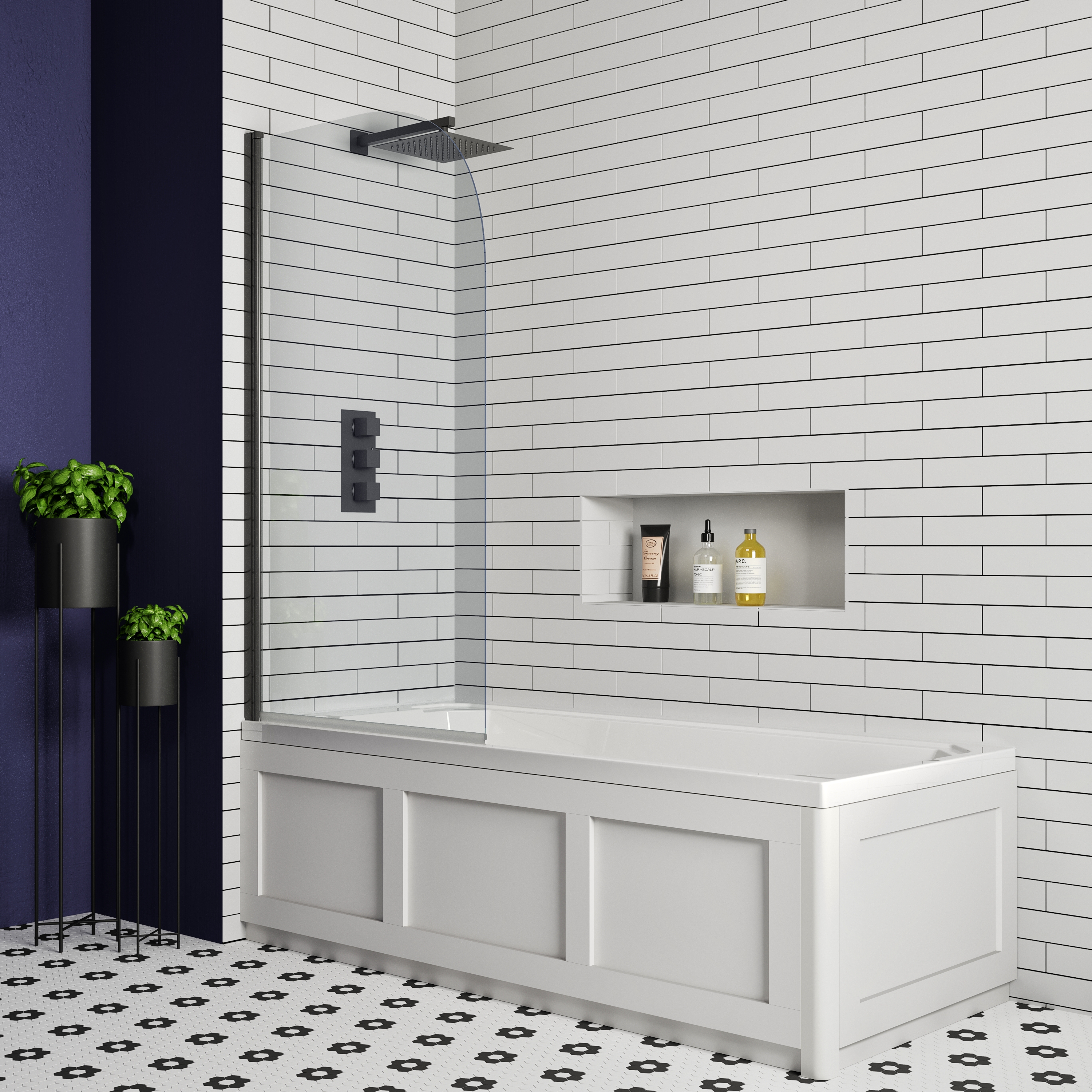 Butler & Rose Art Deco Shower Bath & Shower Screen