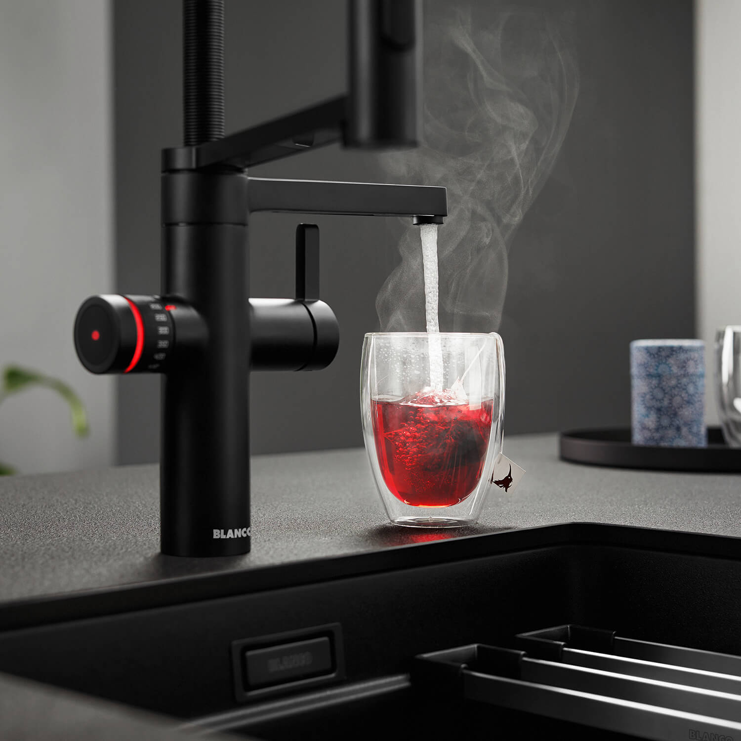 Blanco Evol-S Pro 4-in-1 Smart Measure Mono Kitchen Mixer Tap with Dual Spray