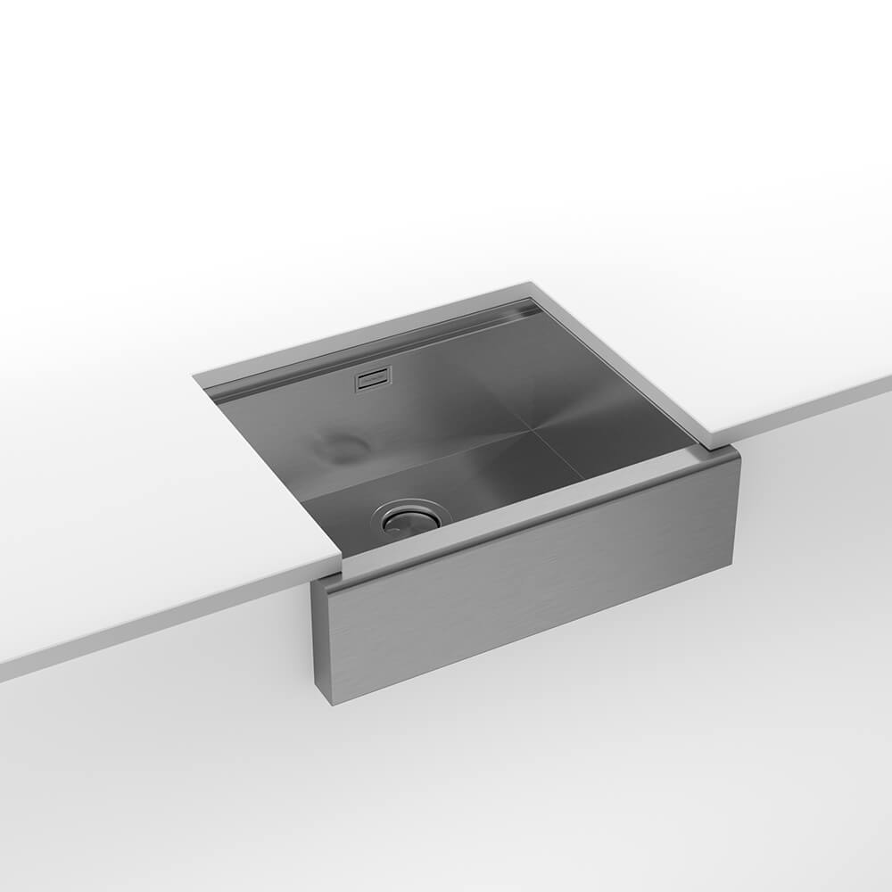 Clearwater Infinity Smart Butler Single Bowl Brushed Stainless Steel Kitchen Sink & Waste - 600 x 510mm