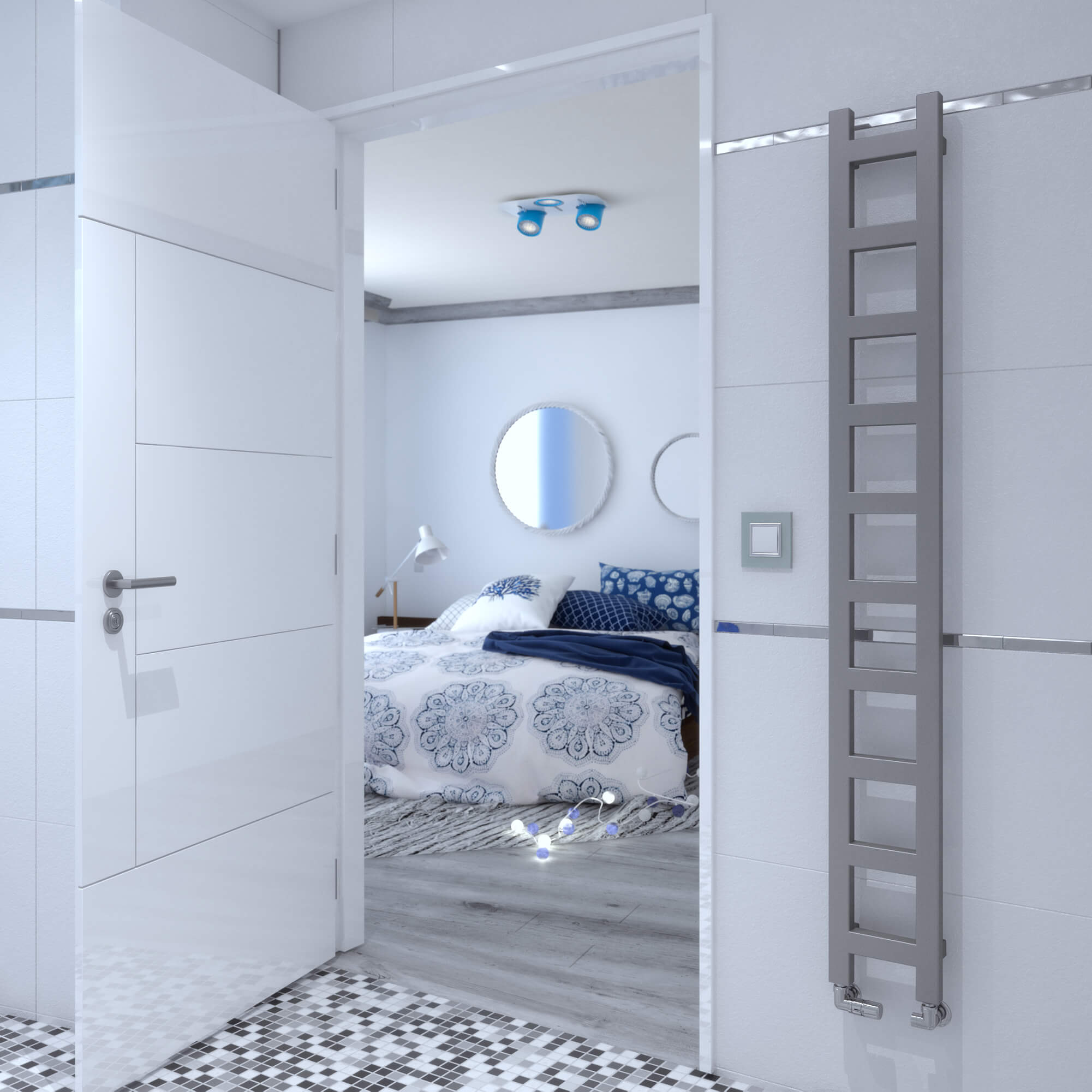 Terma Easy Ladder Heated Towel Rail - Sparkling Gravel - 3 Sizes