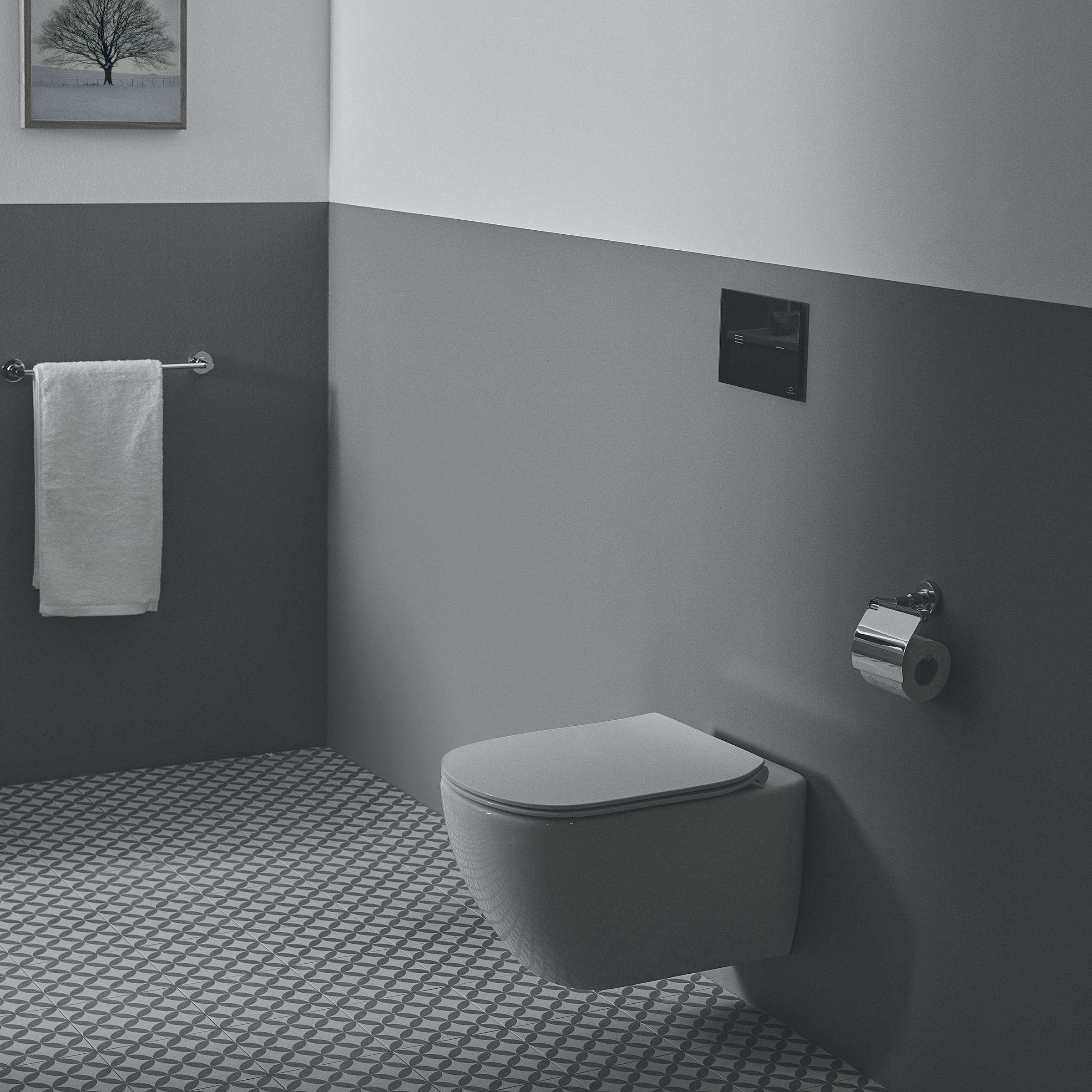 Ideal Standard Tesi Wall Hung Toilet with Aquablade® Flush Technology & Soft Close Seat