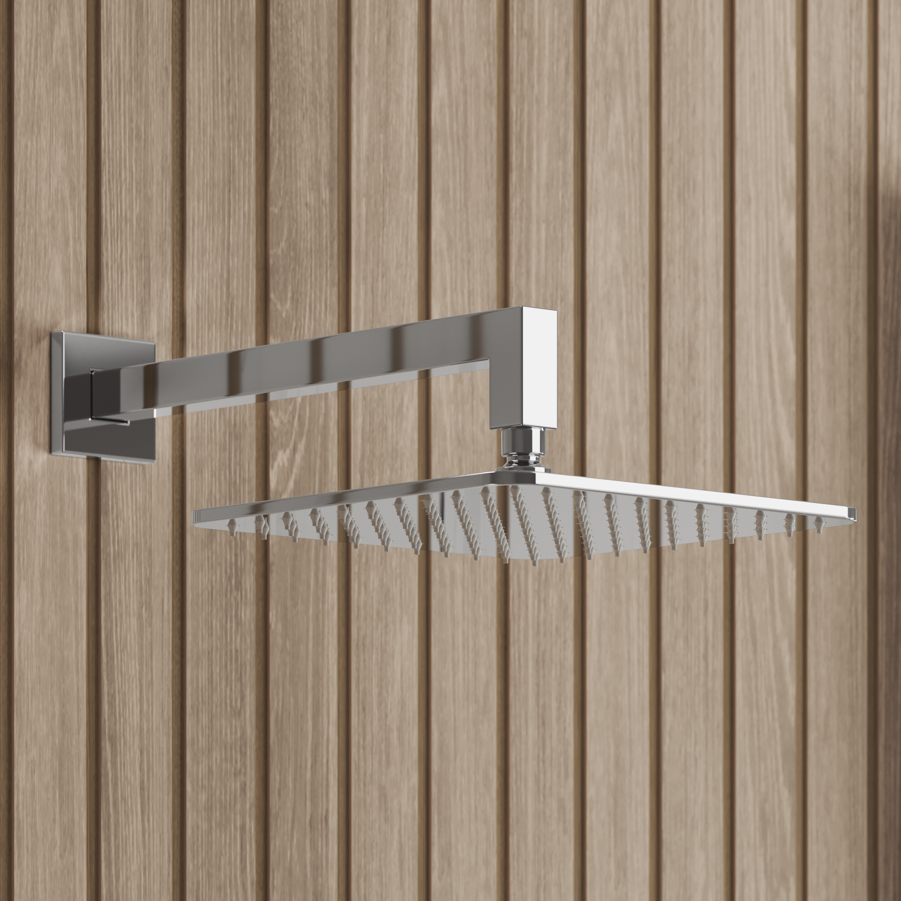 Core 1 Outlet Concealed Valve & Fixed Wall Mounted Square Shower Head