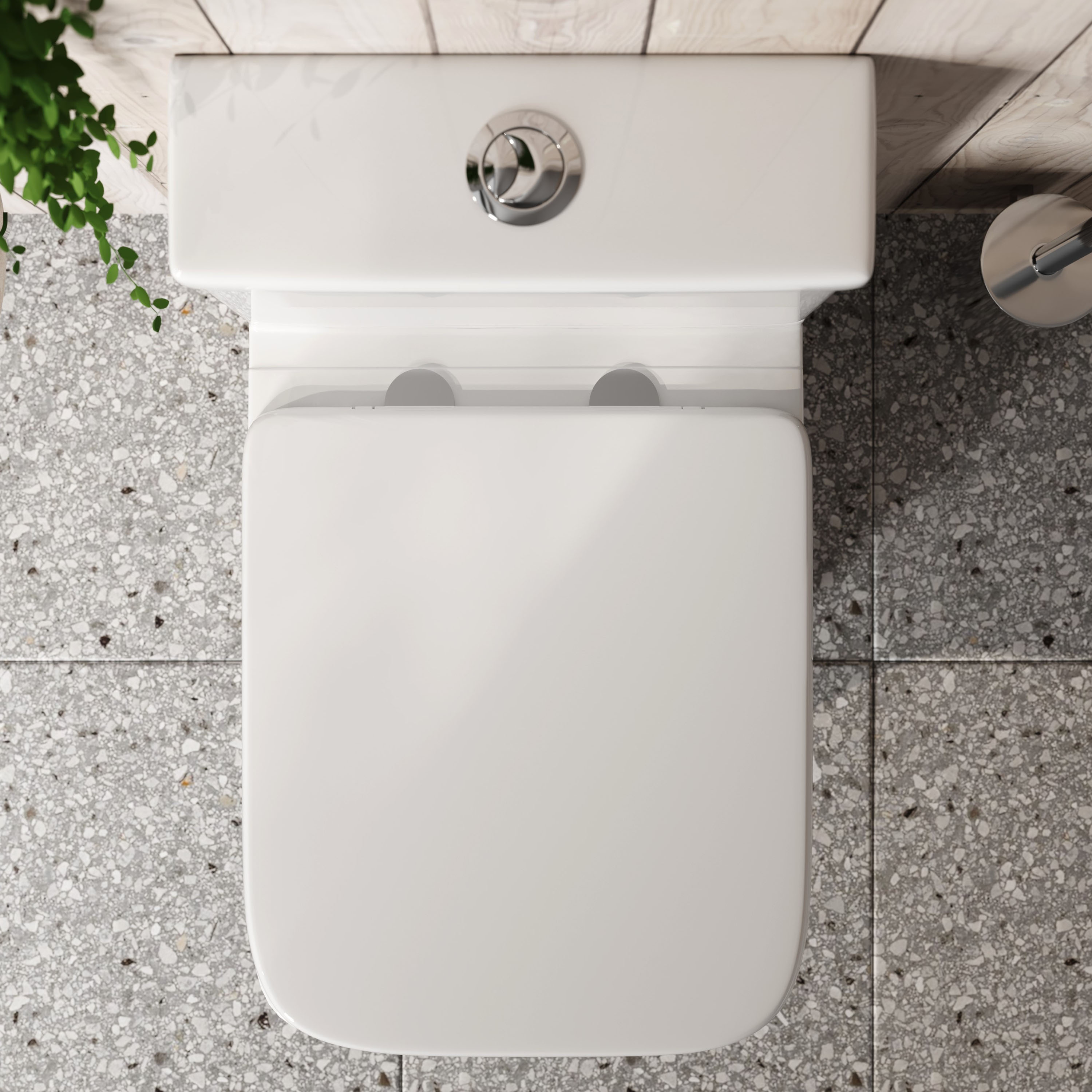 Harbour Soft Close Square Wrap Over Toilet Seat With Quick Release Hinges