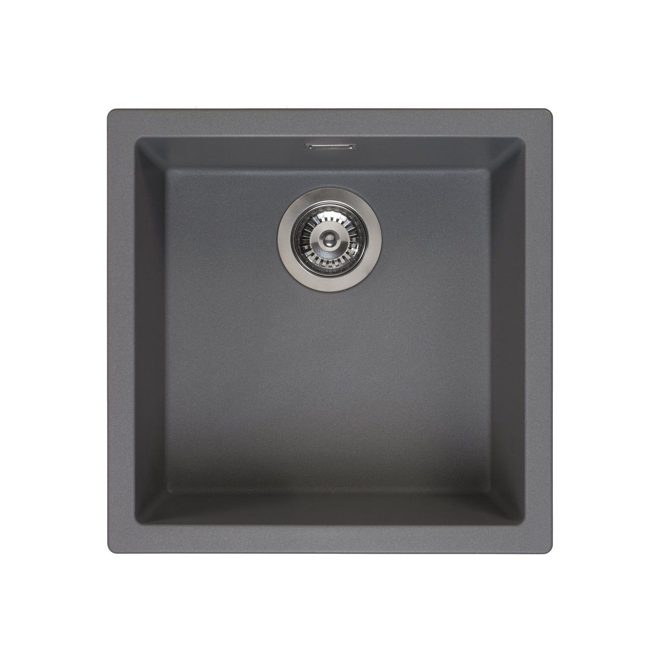 Reginox Amsterdam 40 Single Bowl Granite Composite Inset / Undermount Kitchen Sink & Waste Kit - 460 x 460mm