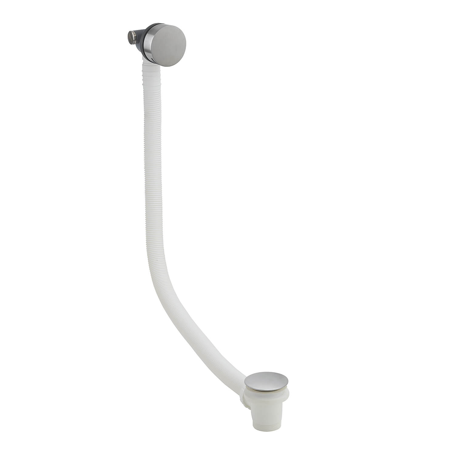 Crosswater 3ONE6 Stainless Steel Overflow Bath Filler with Click Clack Waste