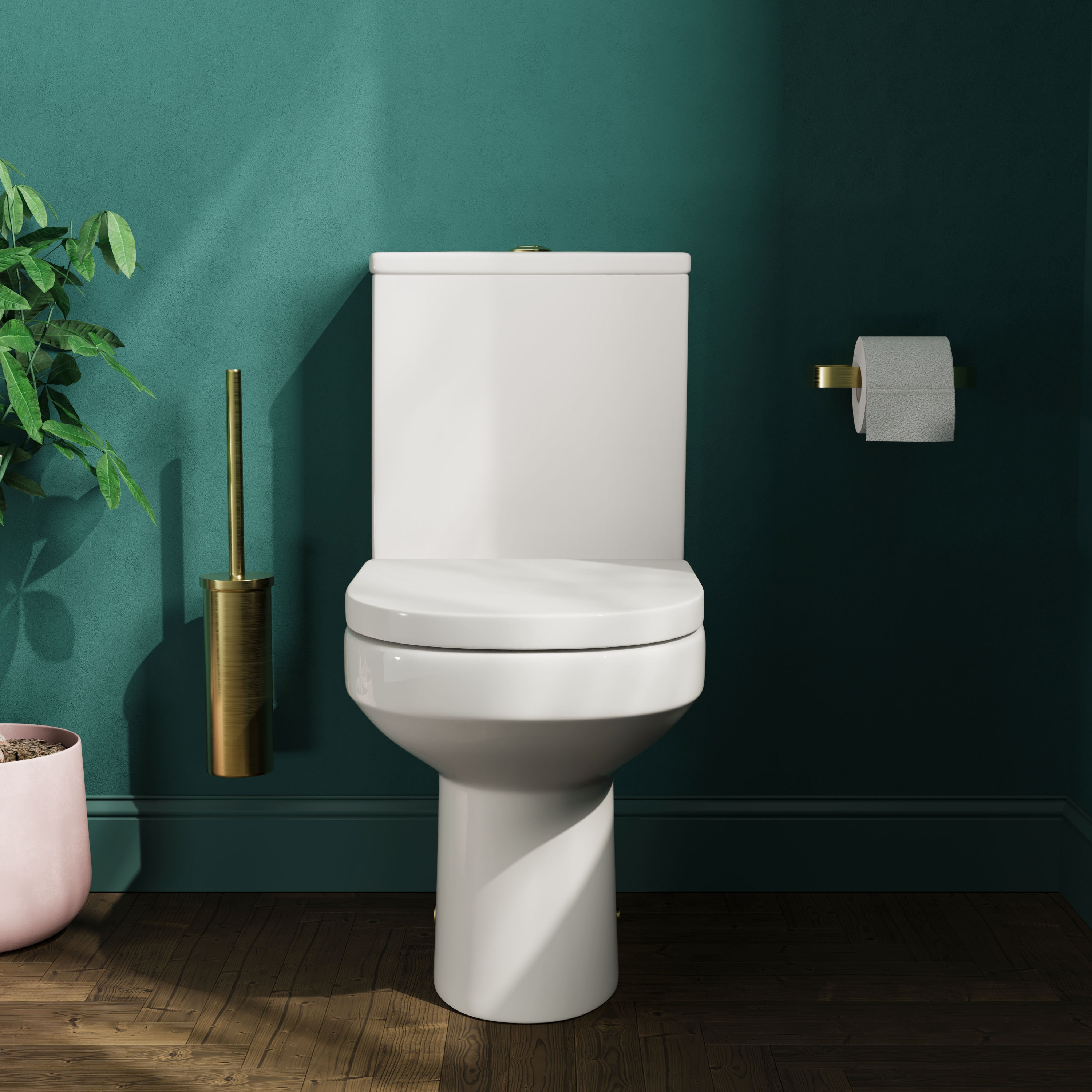 Lorraine Rimless Close Coupled Compact Toilet & Soft Close Seat