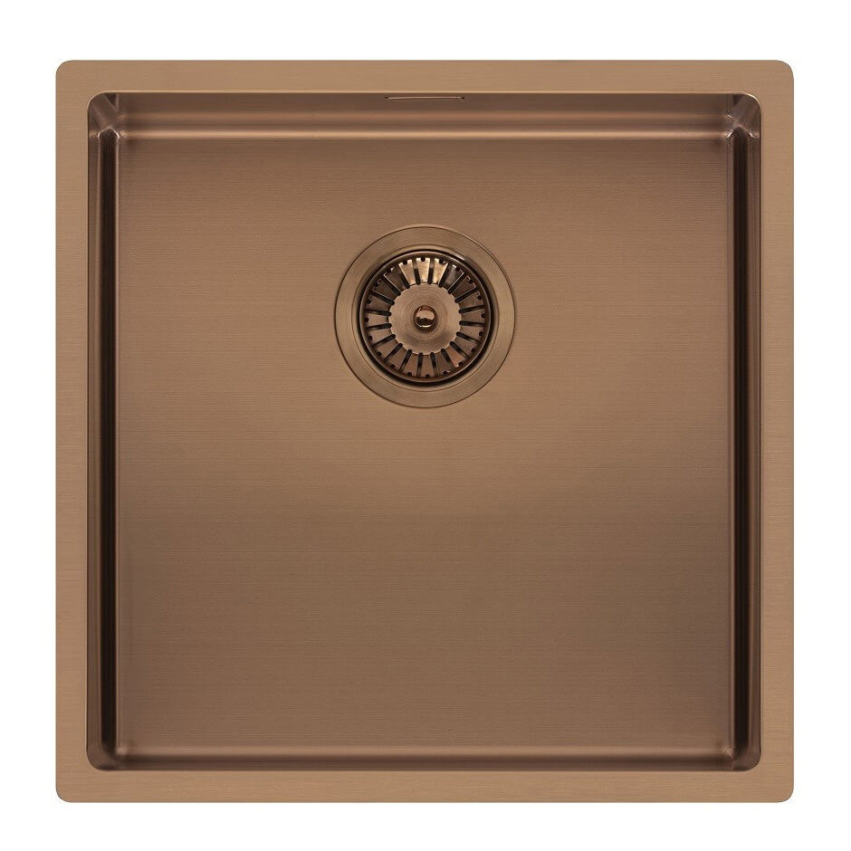 Reginox Miami 1 Bowl Copper Stainless Steel Inset / Undermount Kitchen Sink - 440 x 440mm