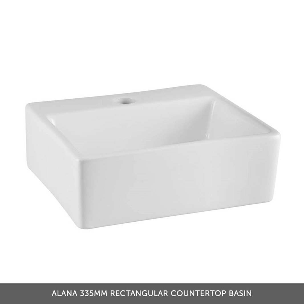 Emily Gloss White Wall Mounted 2 Drawer Vanity Unit and Countertop with Matt Black Handles