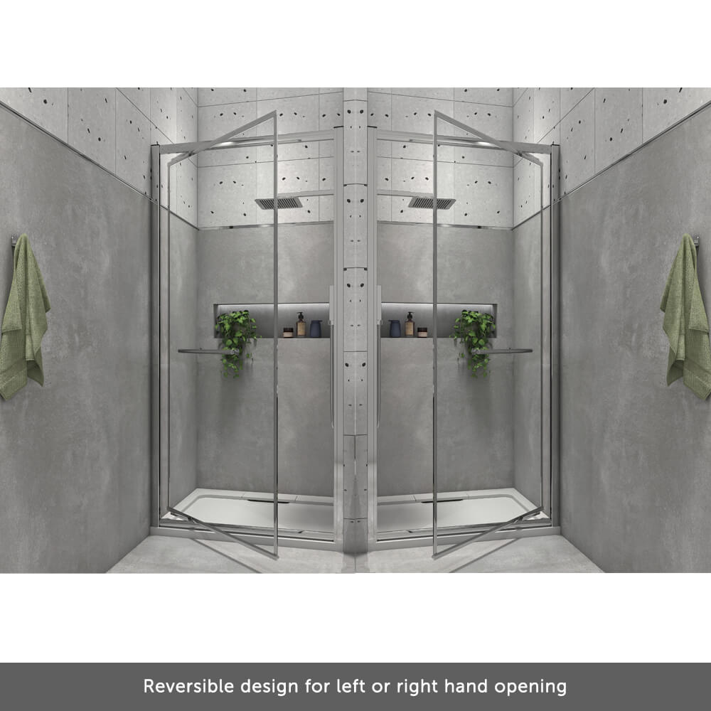 Harbour i8 Easy Clean Infold 8mm Shower Door & Optional Side Panel