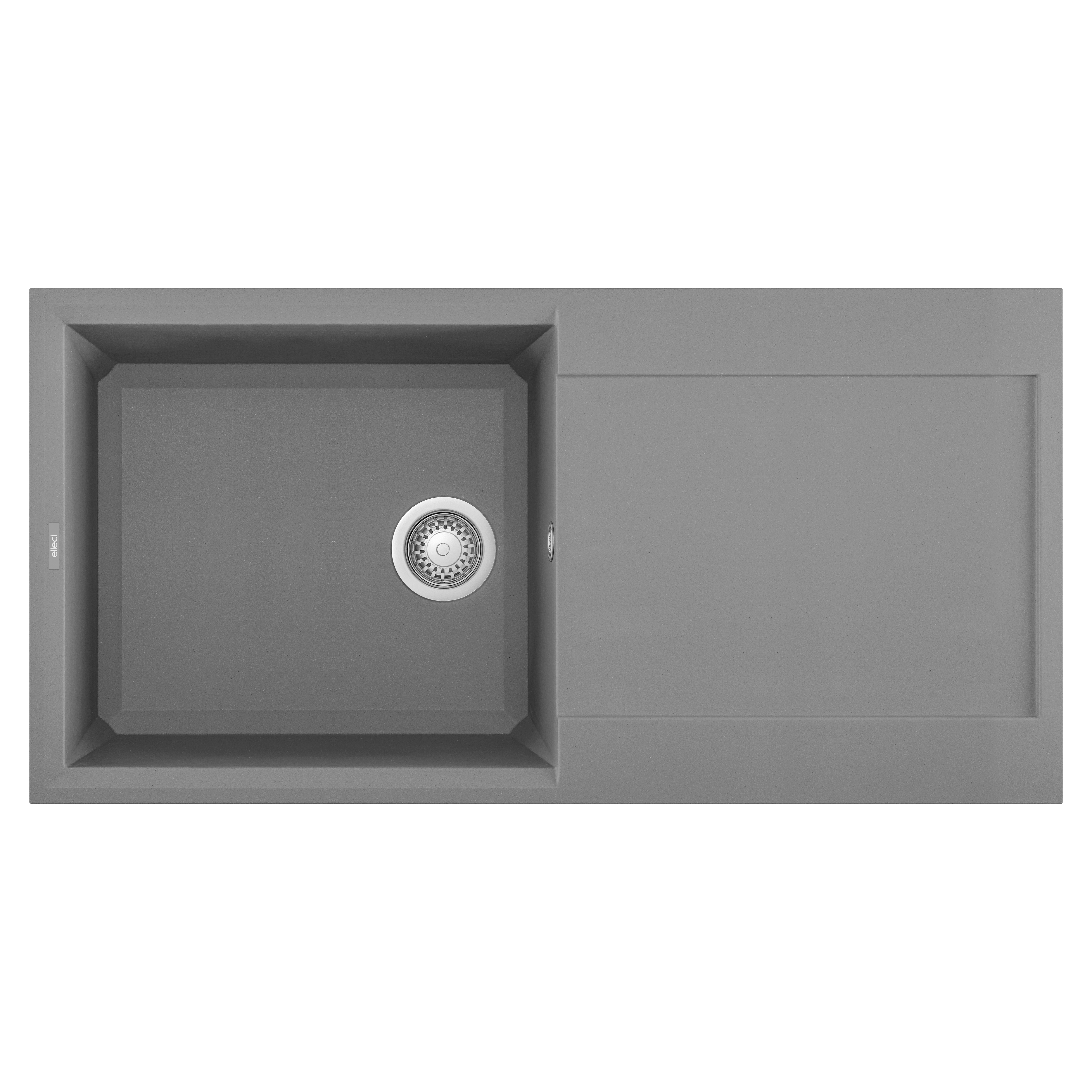 Reginox Elleci Easy 480 Large Single Bowl Granite Composite Inset Kitchen Sink & Waste - 1000 x 500mm