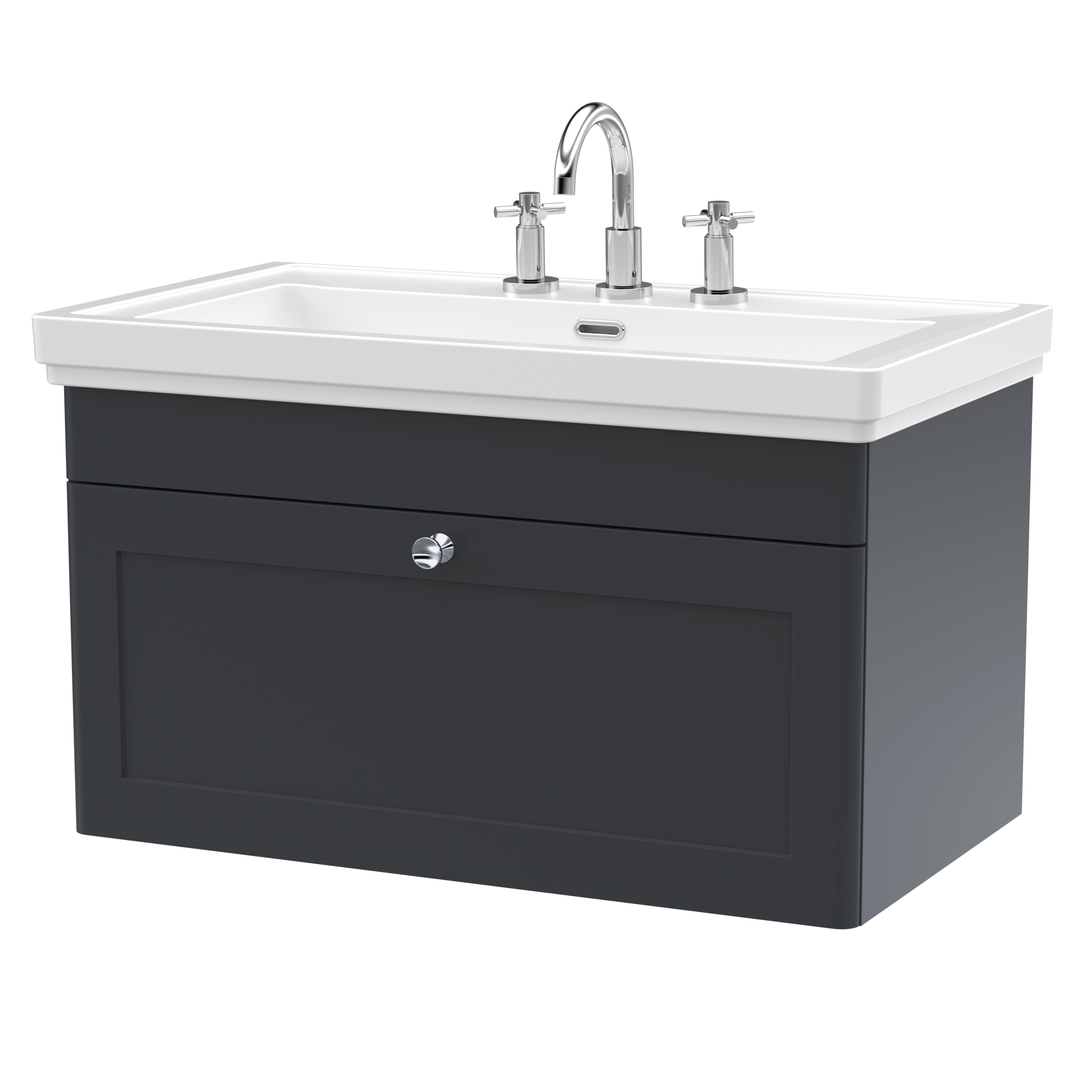 Butler & Rose Ophelia 800mm Wall Mounted 1 Drawer Vanity Unit & Basin