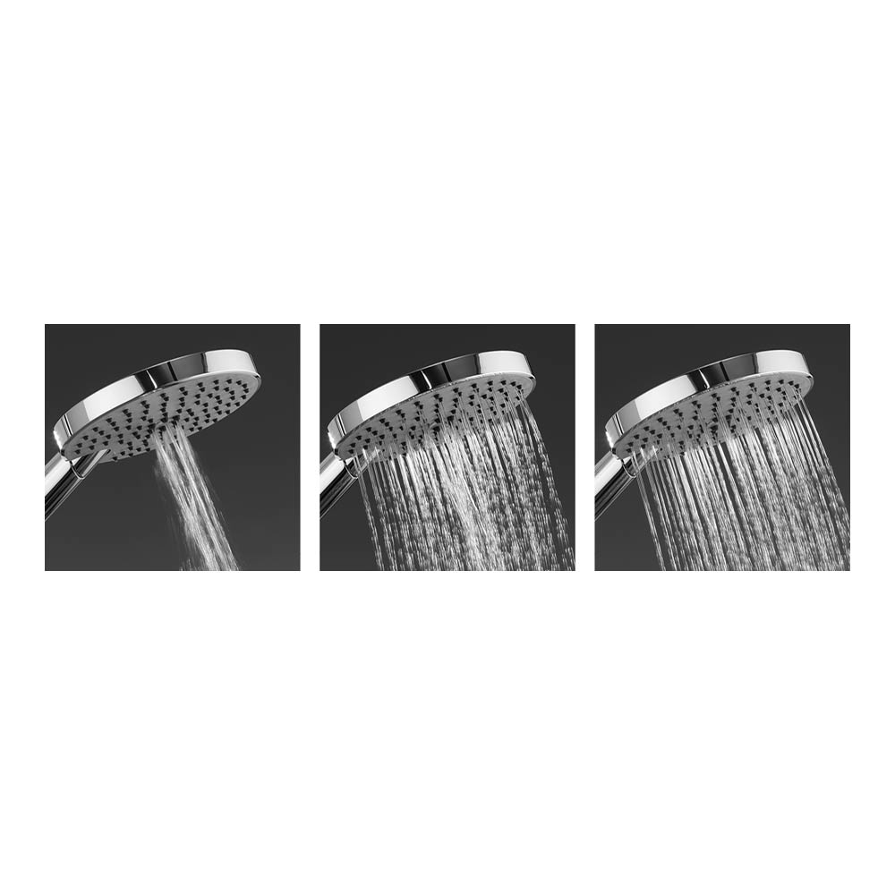 Crosswater Ethos Push Button Slide Rail Kit with Easy Clean Hose & 3 Mode Shower Handset