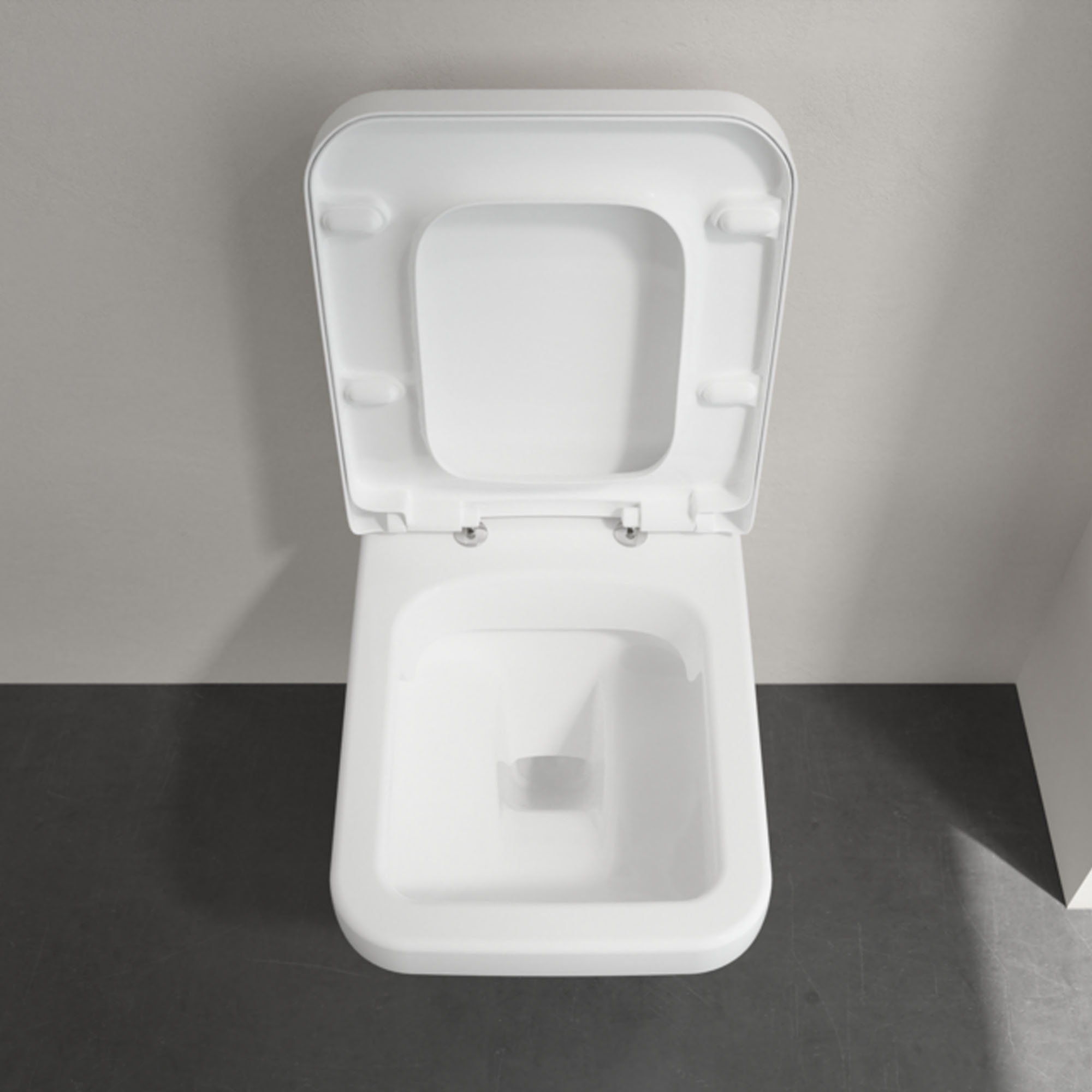Villeroy & Boch ViConnect Pro 2.0 Frame with Architectura Square Rimless Wall Mounted Toilet, Flush Plate & Soft Close Toilet Seat 