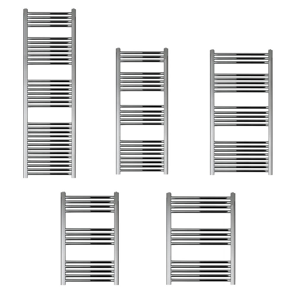 EliteHeat Steel Ladder Heated Towel Rail 25mm Bars - Chrome