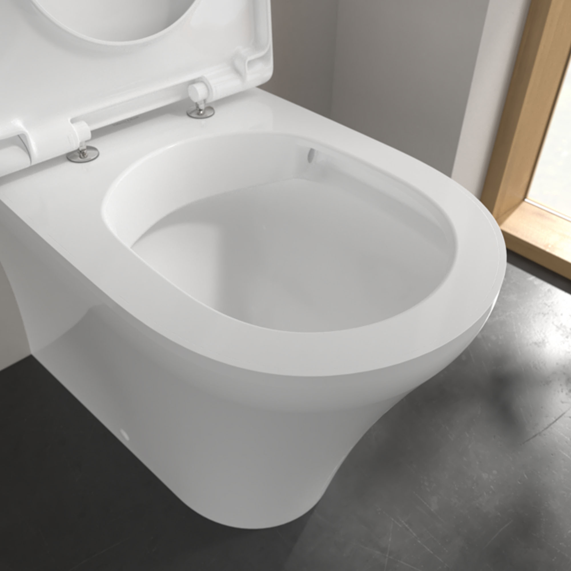 Villeroy & Boch O.novo Comfort Height Rimless Closed Coupled Toilet with Soft Close Toilet Seat