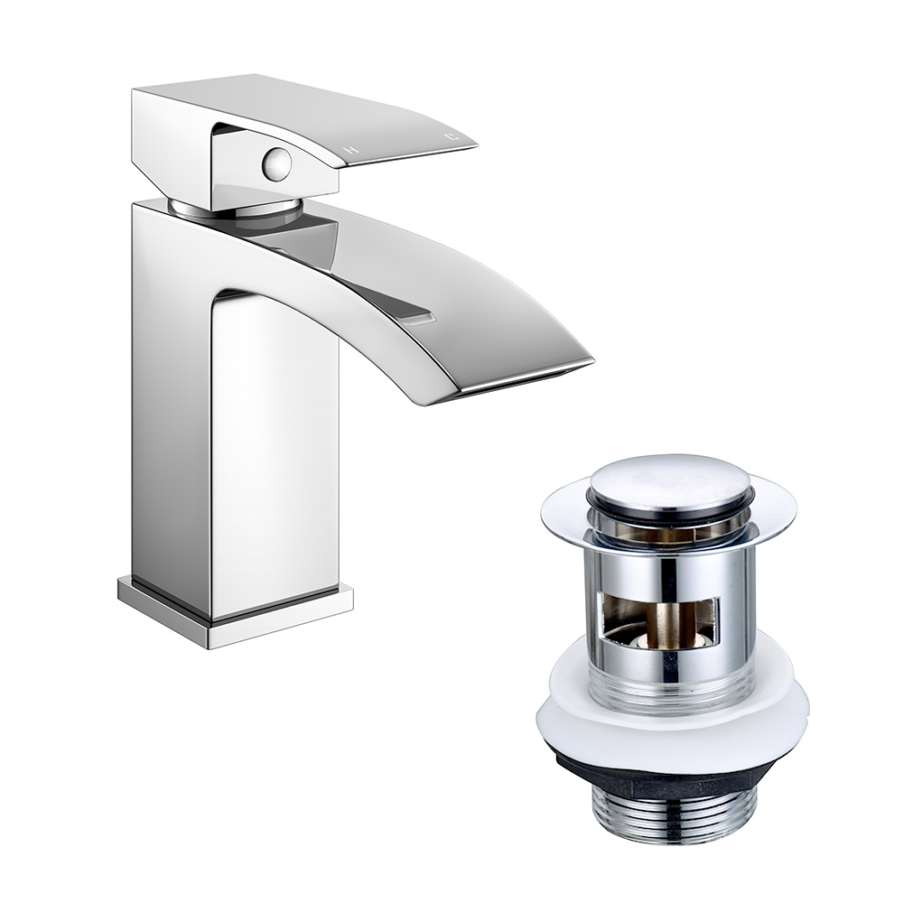 Vellamo City Waterfall Basin Mixer Tap & Waste