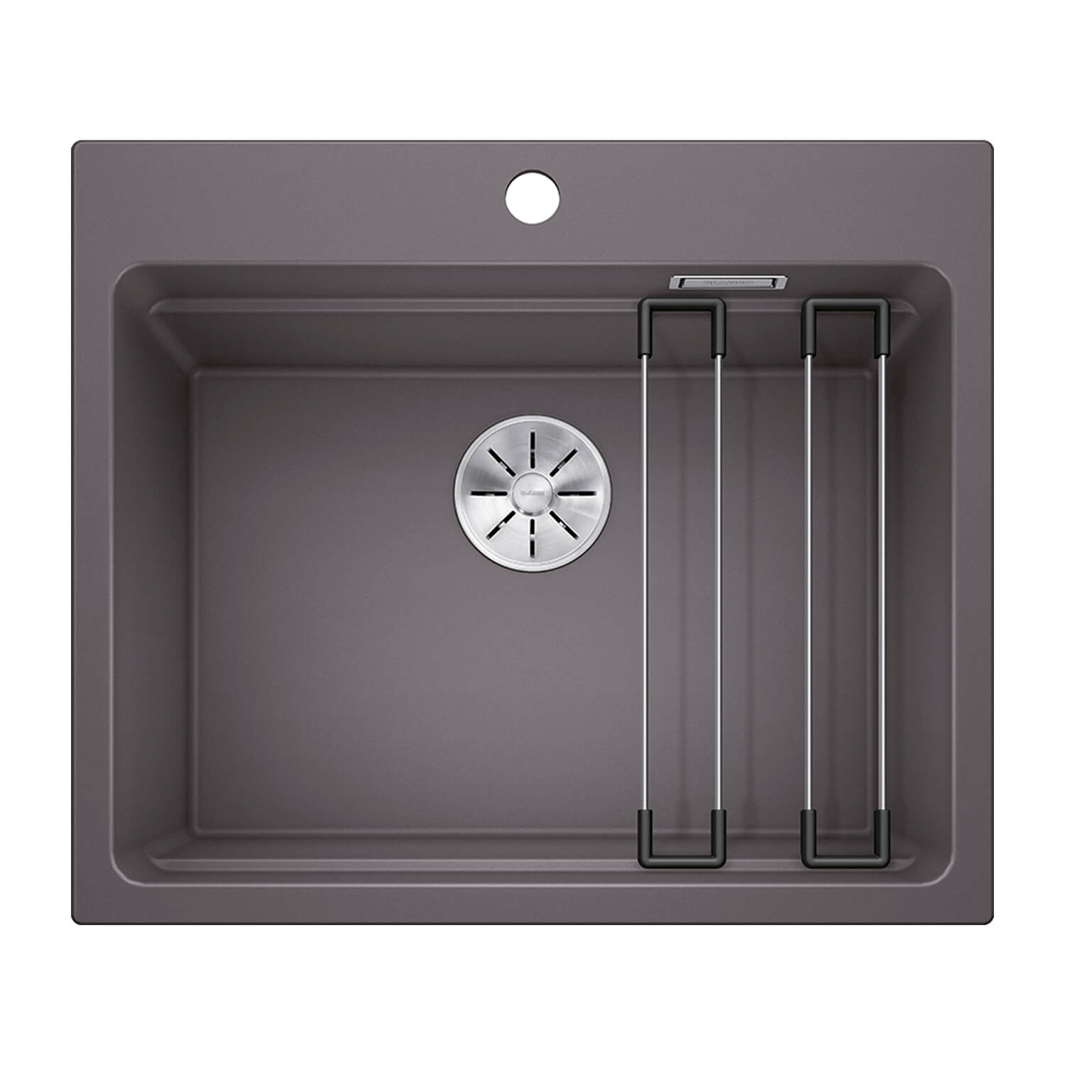 Blanco Etagon 6 Large 1 Bowl Silgranit Composite Kitchen Sink & Waste with Tap Ledge - 600 x 510mm
