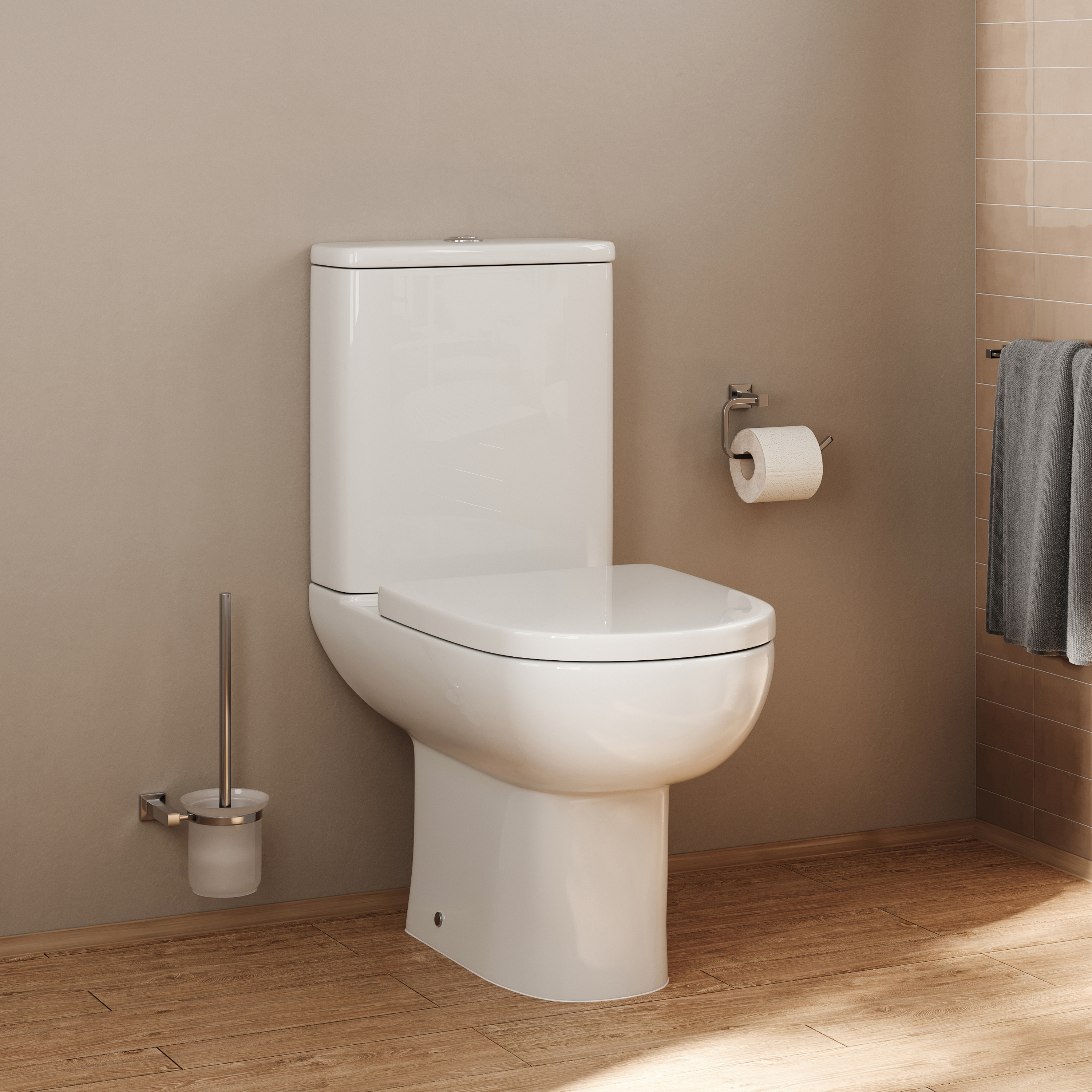 Anderson Rimless Close-Coupled Toilet & Soft Close Seat