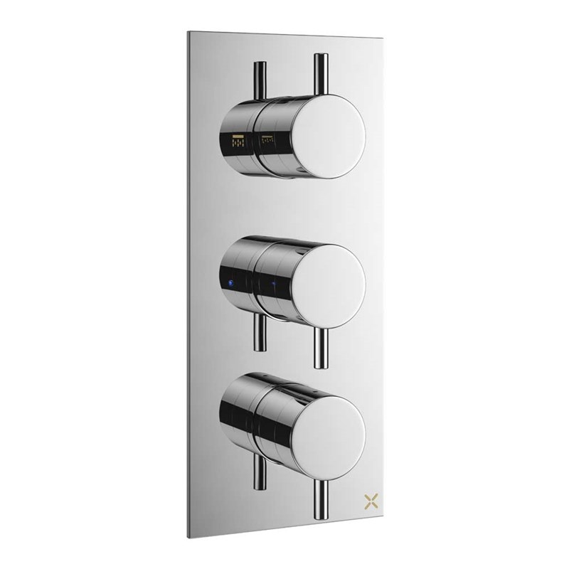 Crosswater MPRO 2 Outlet Concealed Thermostatic Shower Valve (3 Handles)