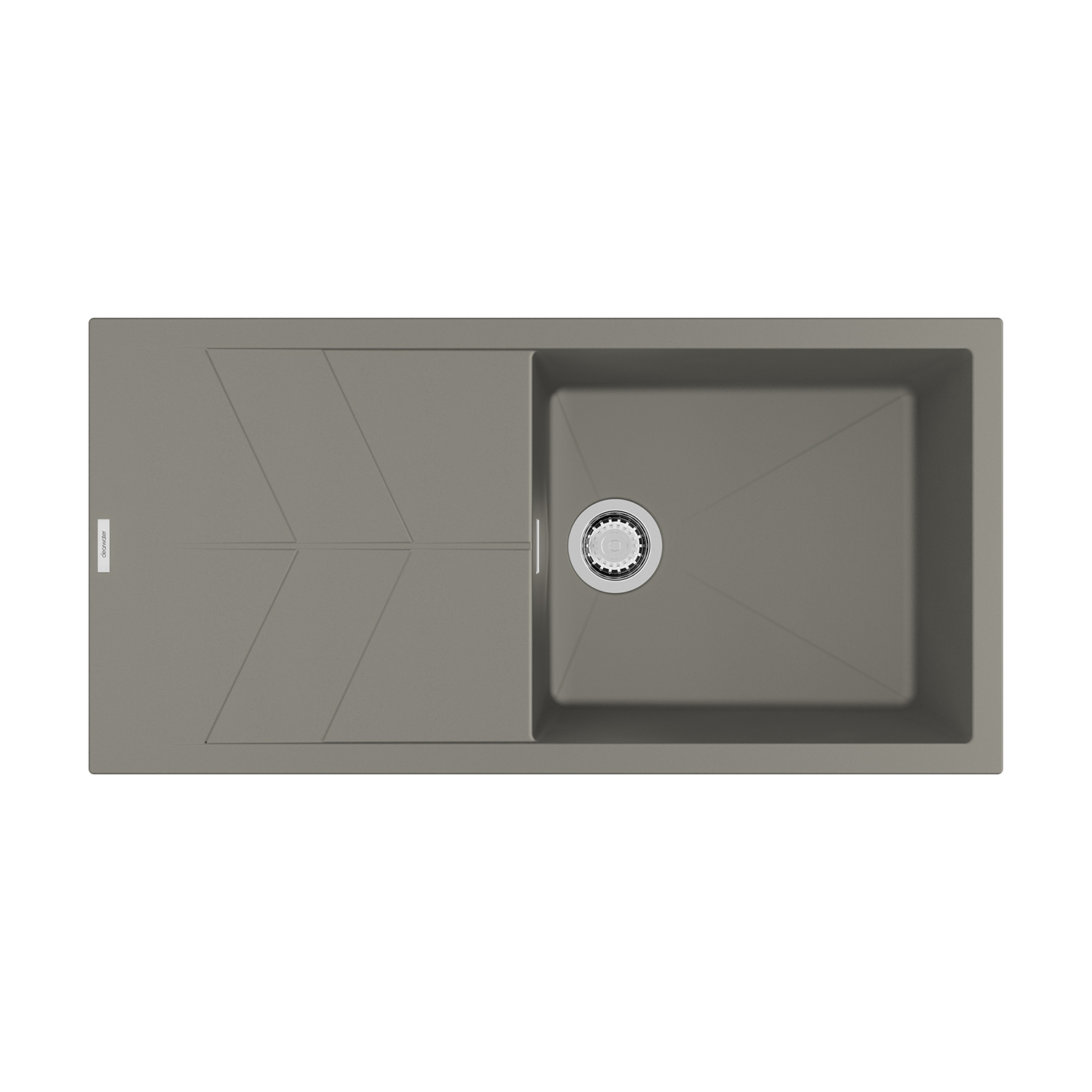 Clearwater Rio 1 Bowl Granite Composite Sink & Waste with Reversible Drainer - 1000 x 500mm