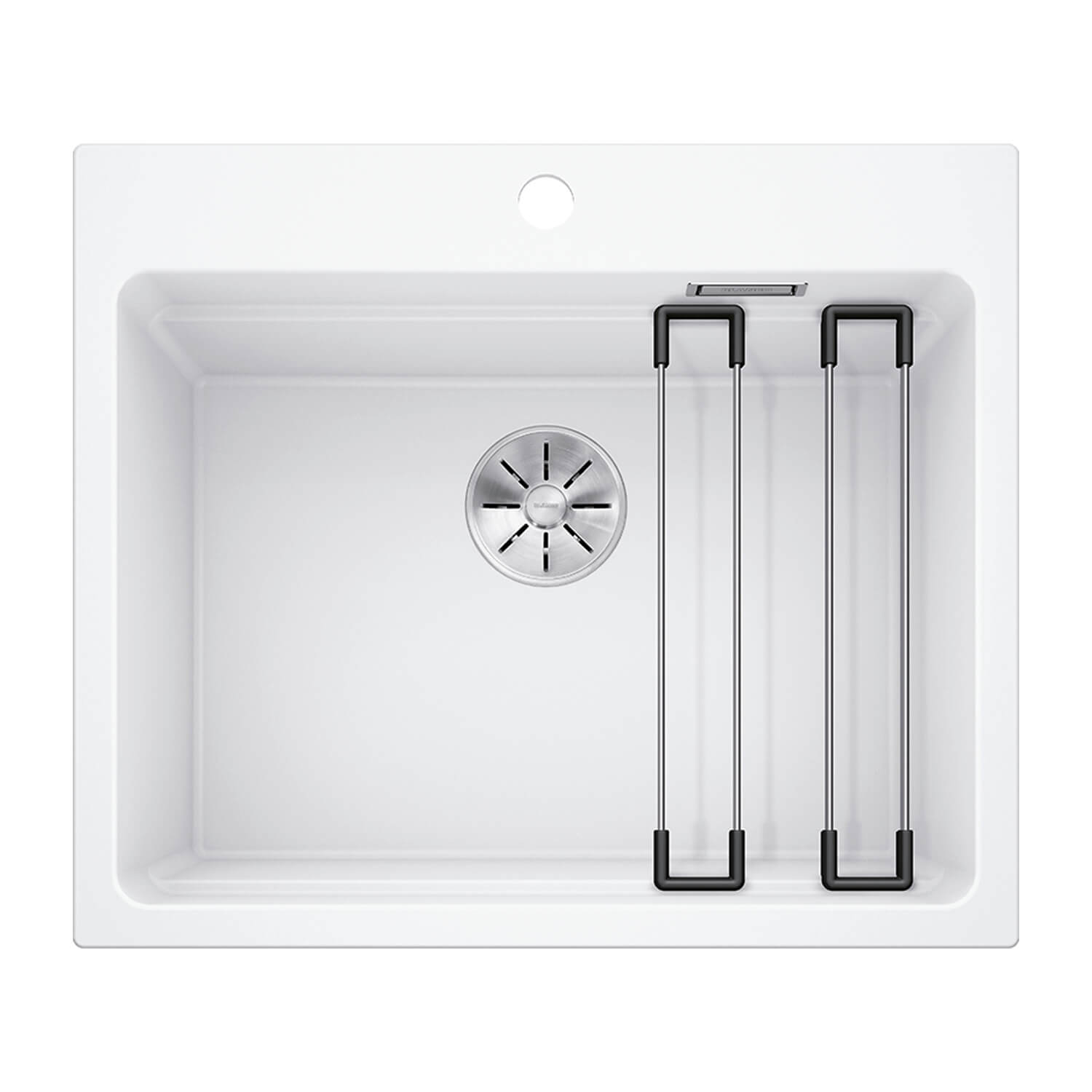Blanco Etagon 6 Large 1 Bowl Silgranit Composite Kitchen Sink & Waste with Tap Ledge - 600 x 510mm