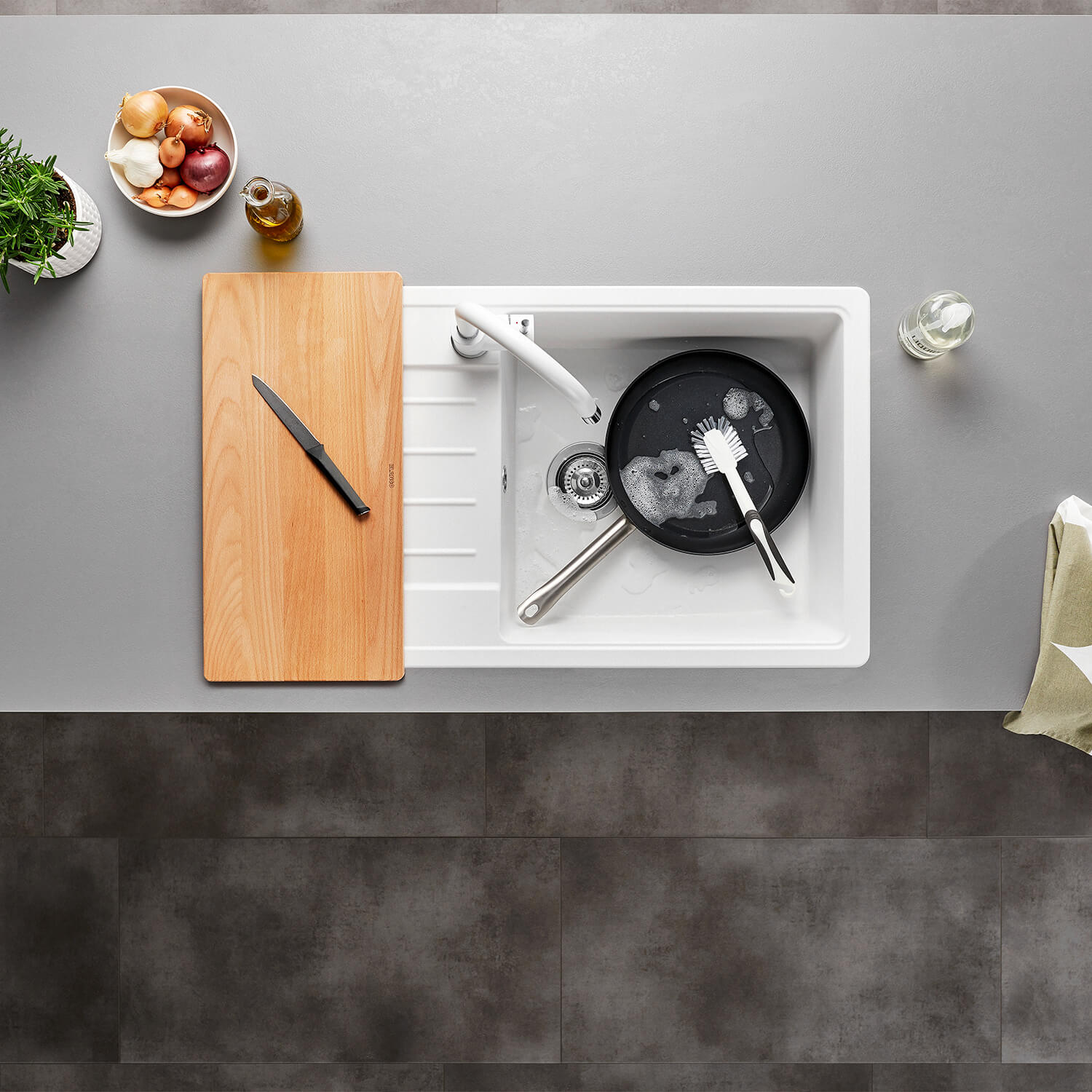 Blanco Legra XL 6 S 1 Bowl Silgranit Composite Kitchen Sink & Waste with Reversible Drainer - 860 x 500mm