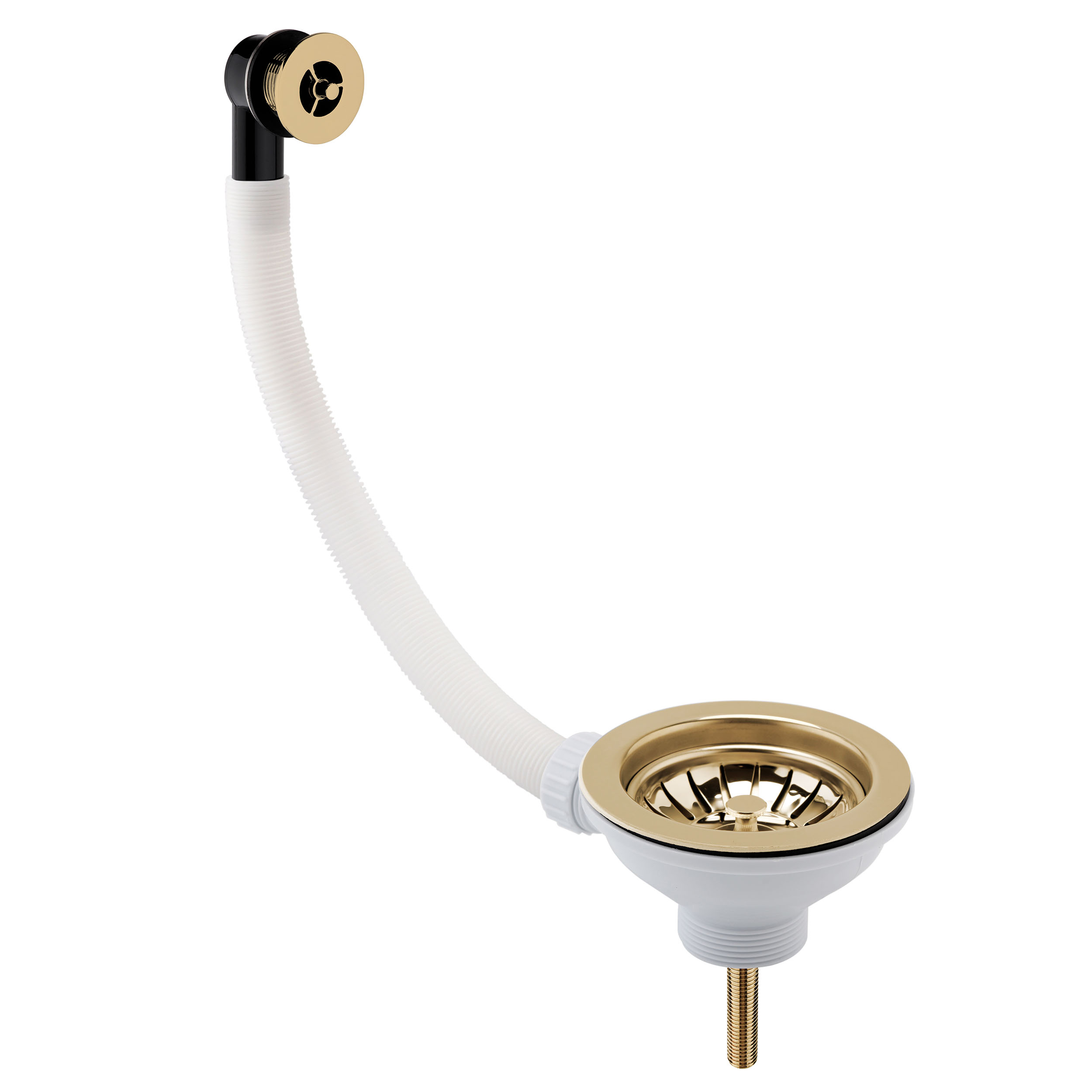 Butler & Rose Basket Strainer Waste with Round Overflow for Ceramic Kitchen Sinks