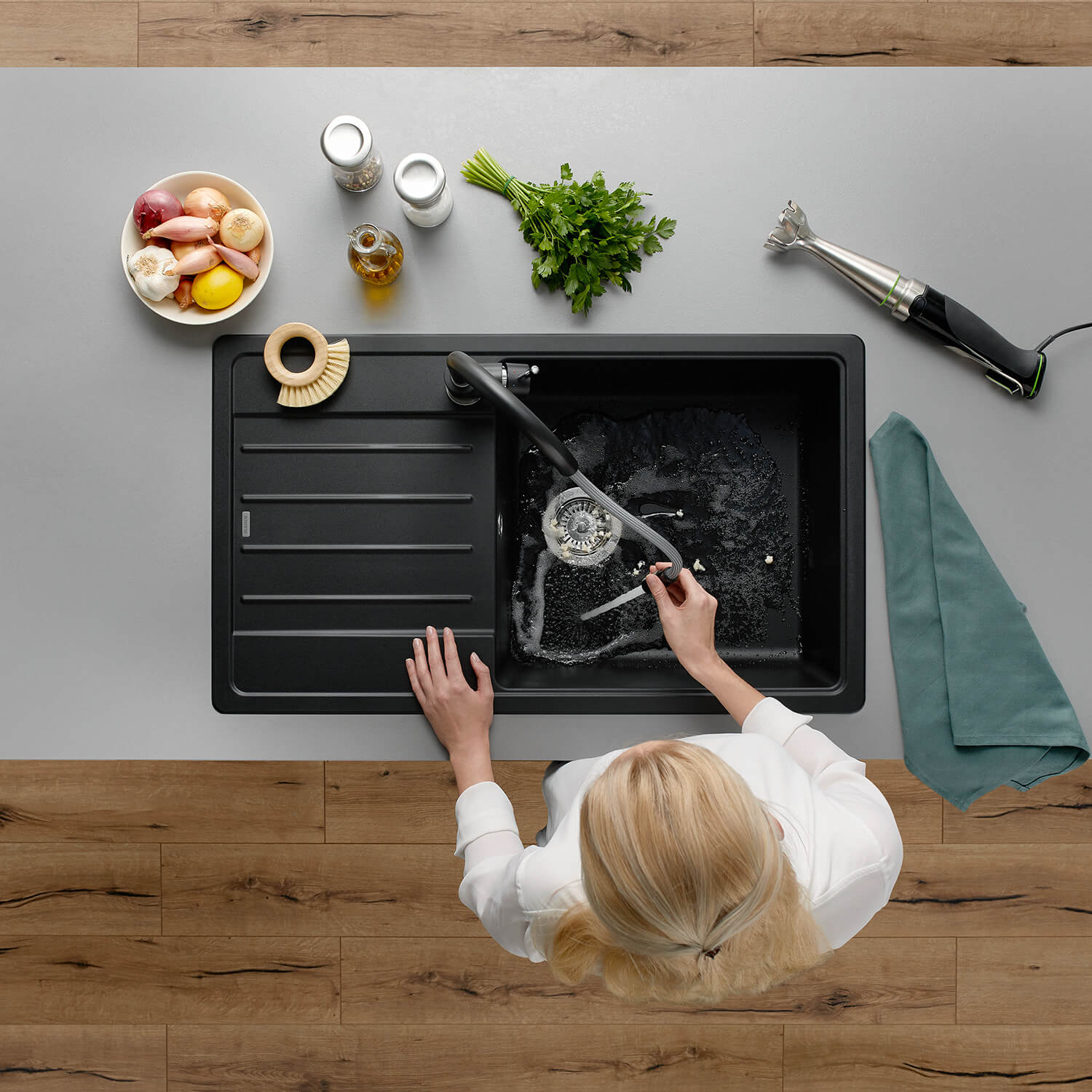 Blanco Legra XL 6 S 1 Bowl Silgranit Composite Kitchen Sink & Waste with Reversible Drainer - 860 x 500mm