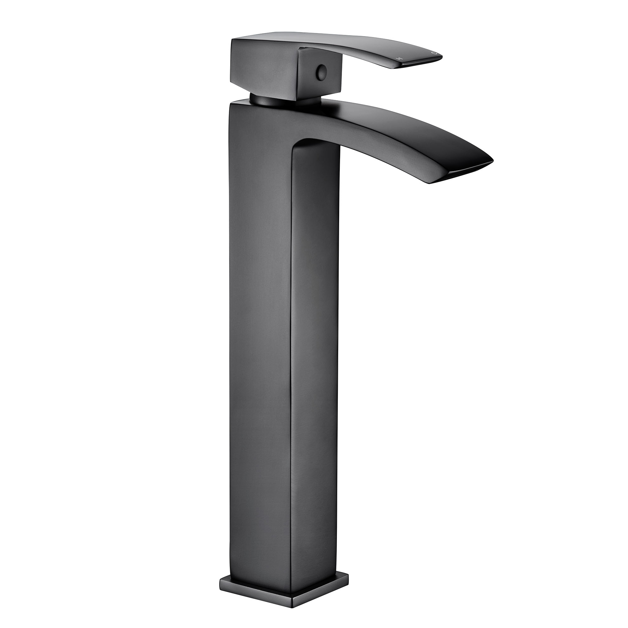 Vellamo City Matt Black Tall Basin Mixer Tap