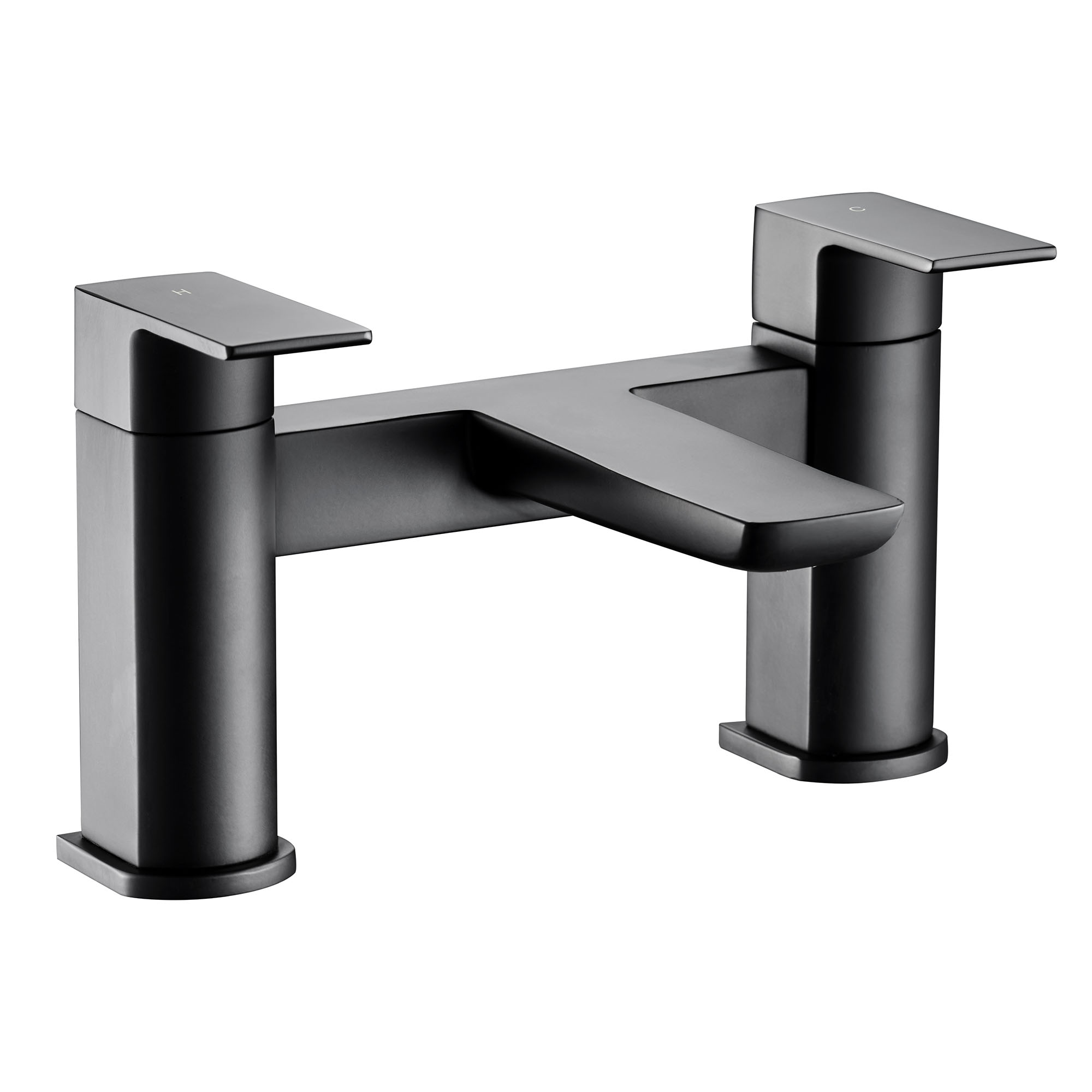 Harbour Status Deck Mounted Bath Filler - Matt Black