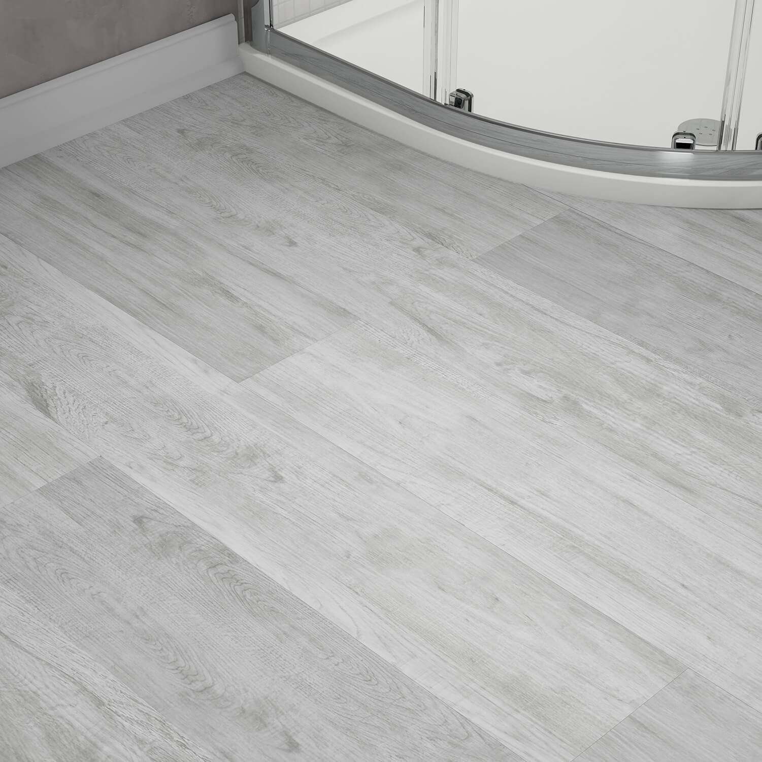 Dove Grey Finish Vinyl Plank Flooring 12 Piece Pack - Approx. 2.65m²