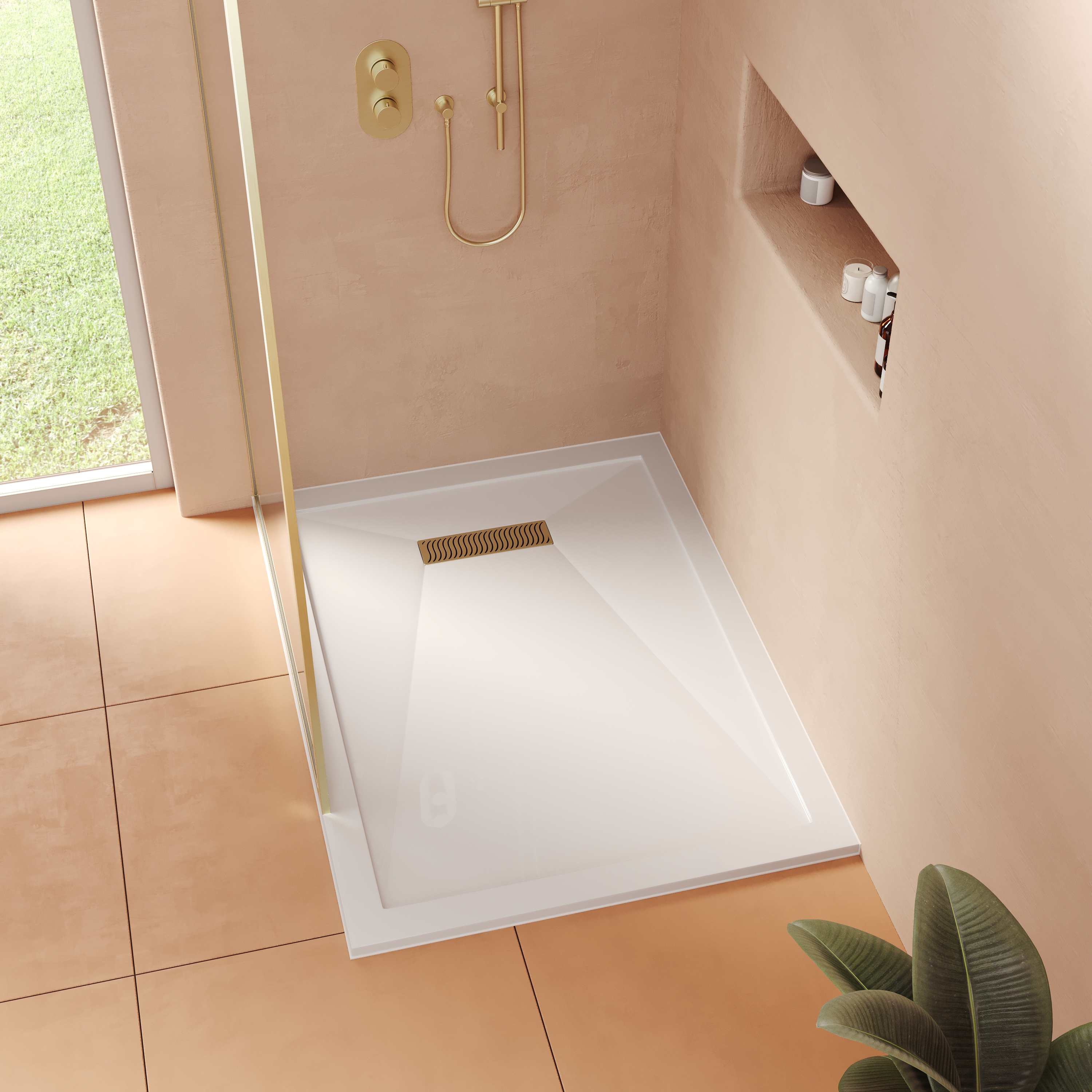Harbour Linear 25mm Luxury Stone Rectangular Shower Tray - 9 Sizes