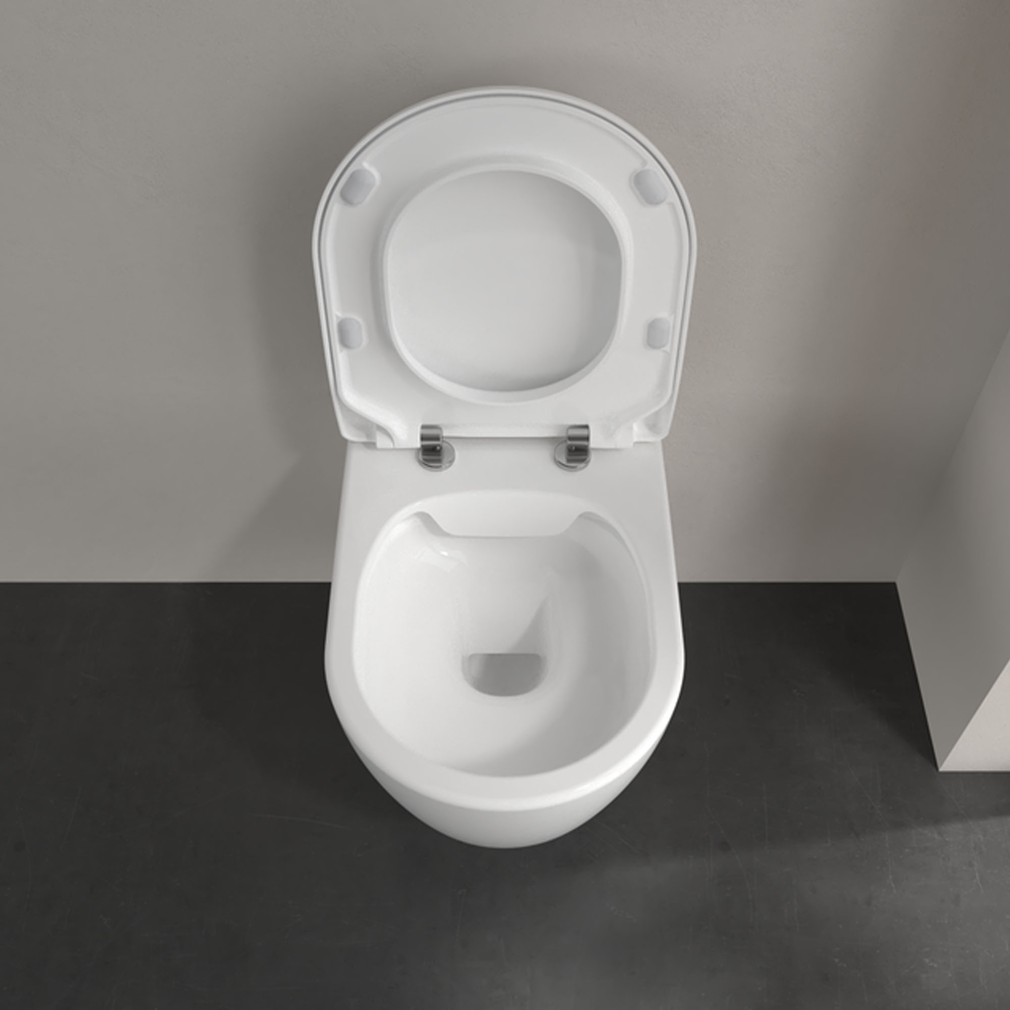 Villeroy & Boch Avento Rimless Wall Mounted Toilet & Soft Close Toilet Seat
