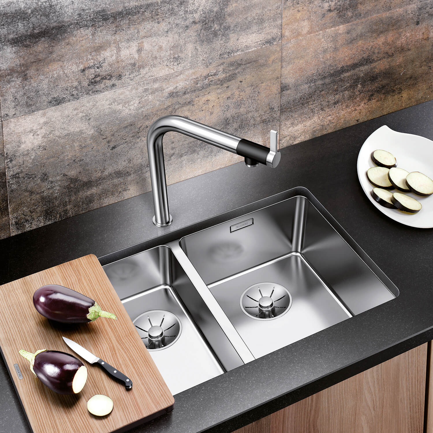 Blanco Vonda Ergonomic Control Chrome Mono Kitchen Mixer Tap